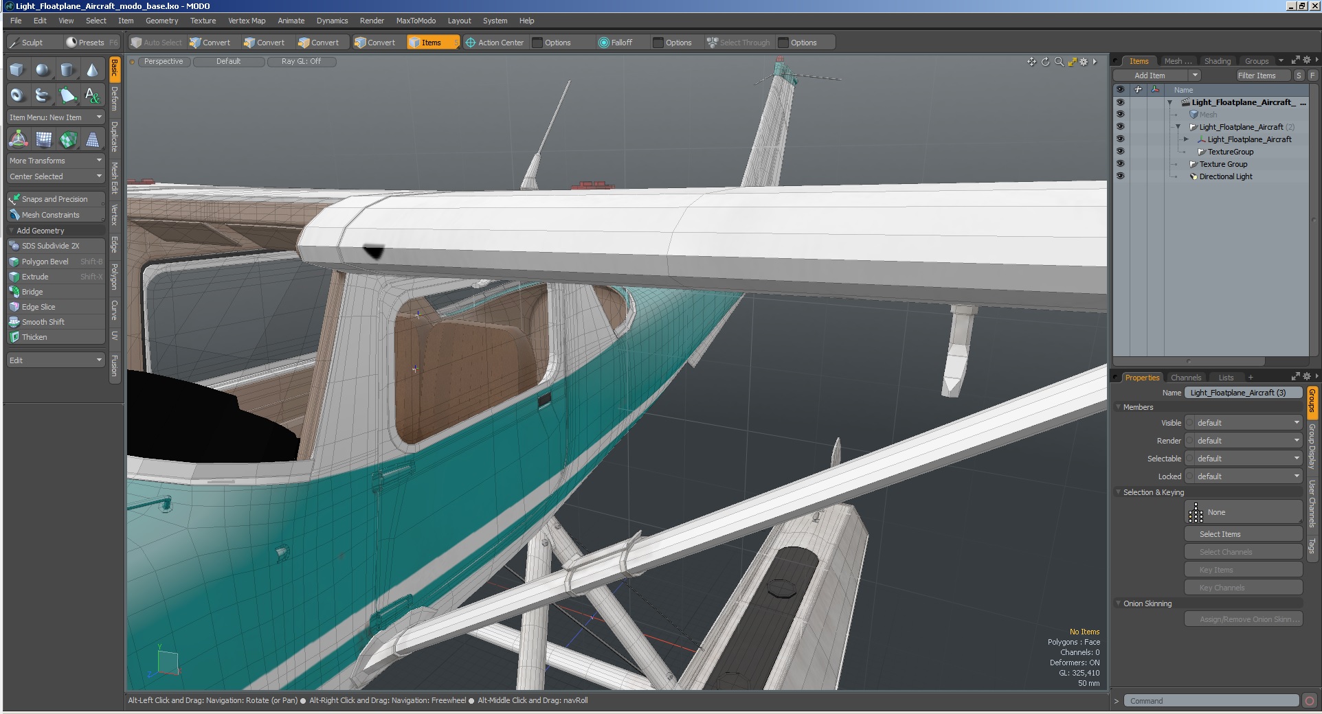 3D model Light Floatplane Aircraft