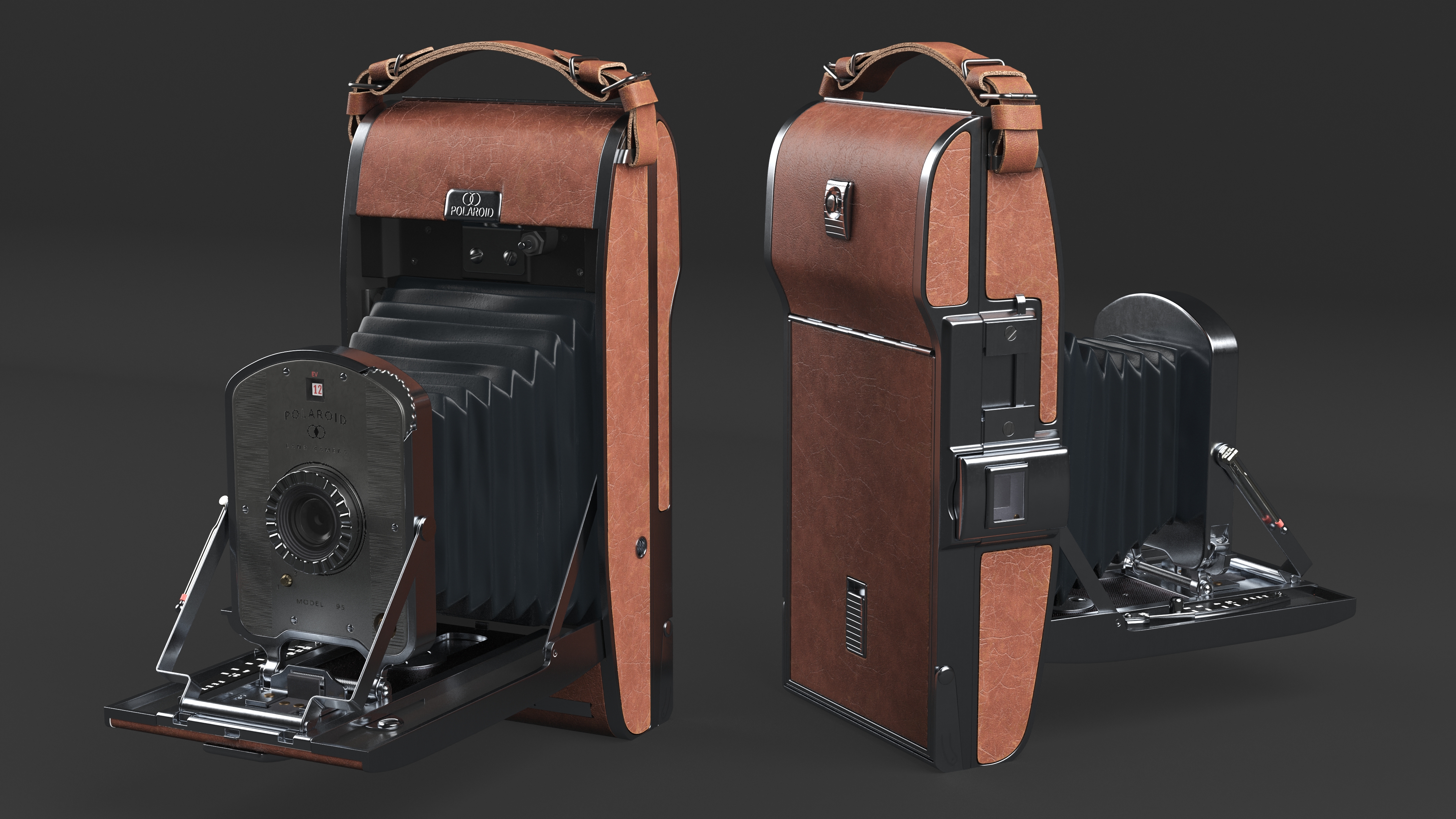 Vintage Polaroid Camera Model 95 3D