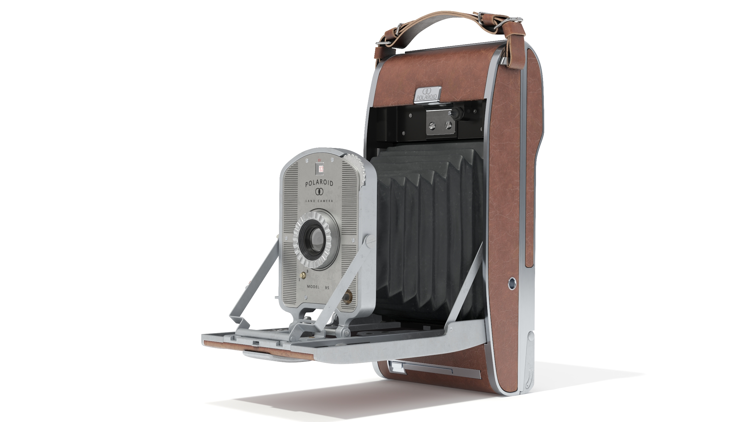 Vintage Polaroid Camera Model 95 3D