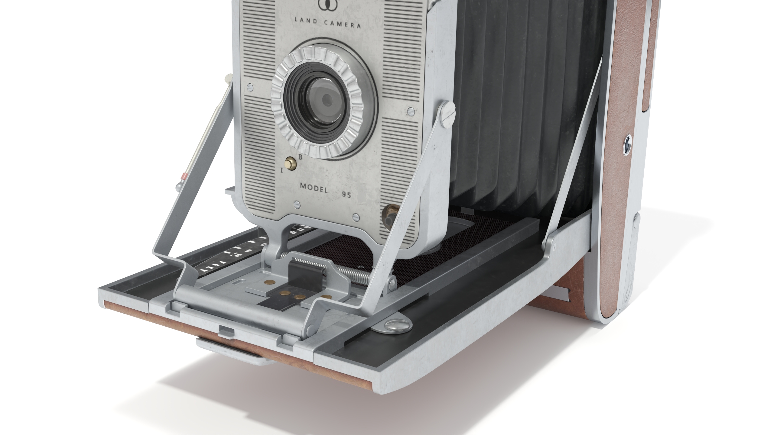Vintage Polaroid Camera Model 95 3D