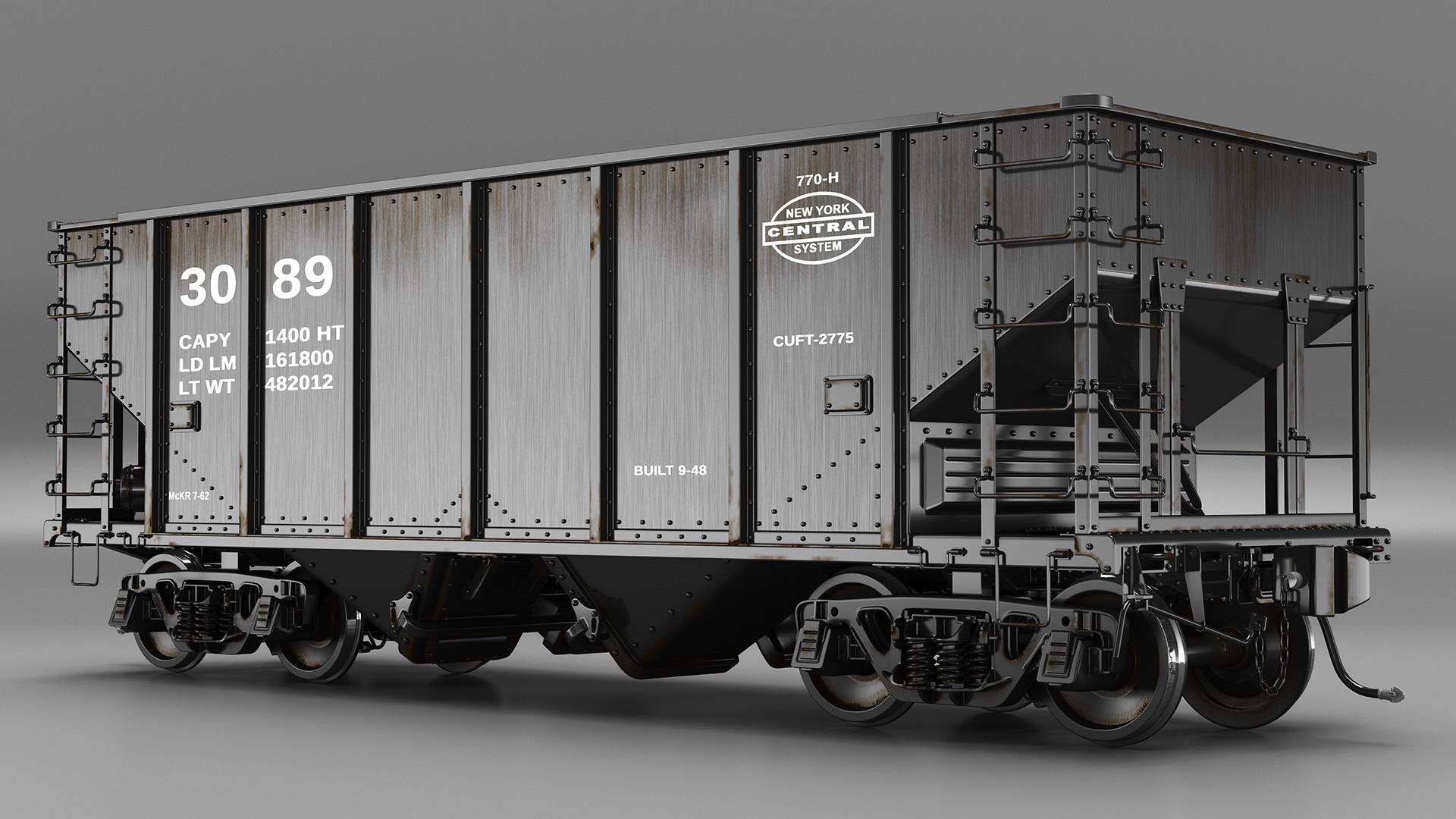 3D model Railroad Quad Hopper