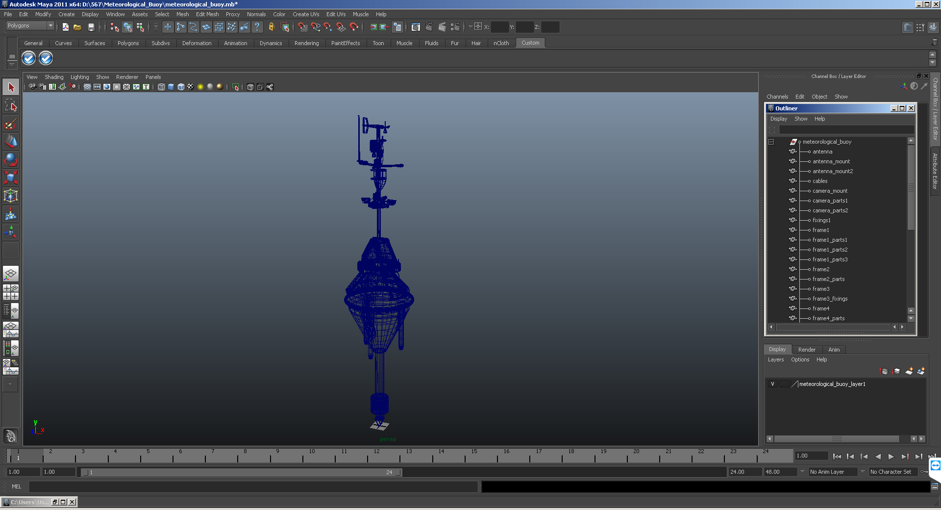 Meteorological Buoy 3D model