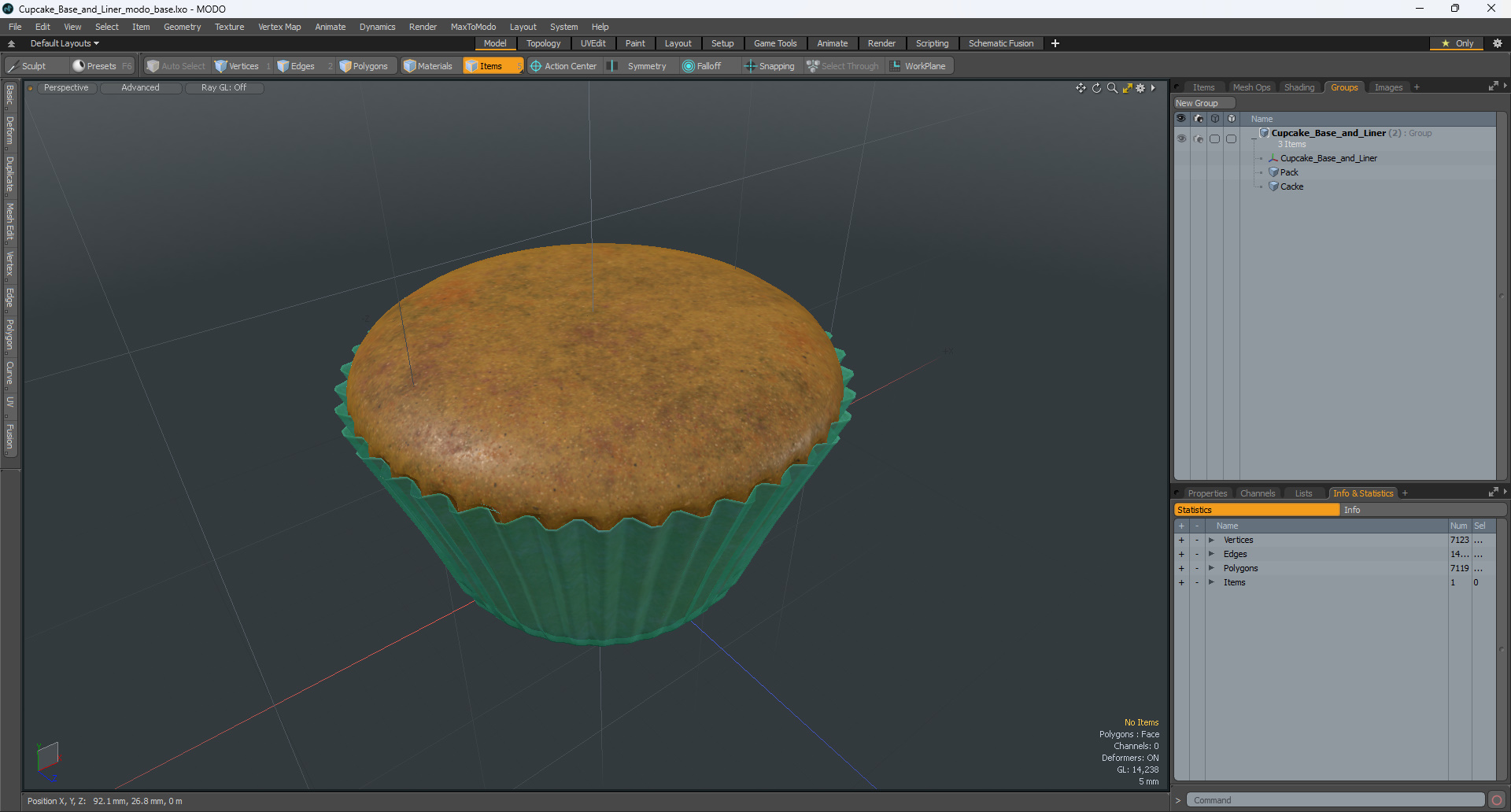 Cupcake Base and Liner 3D