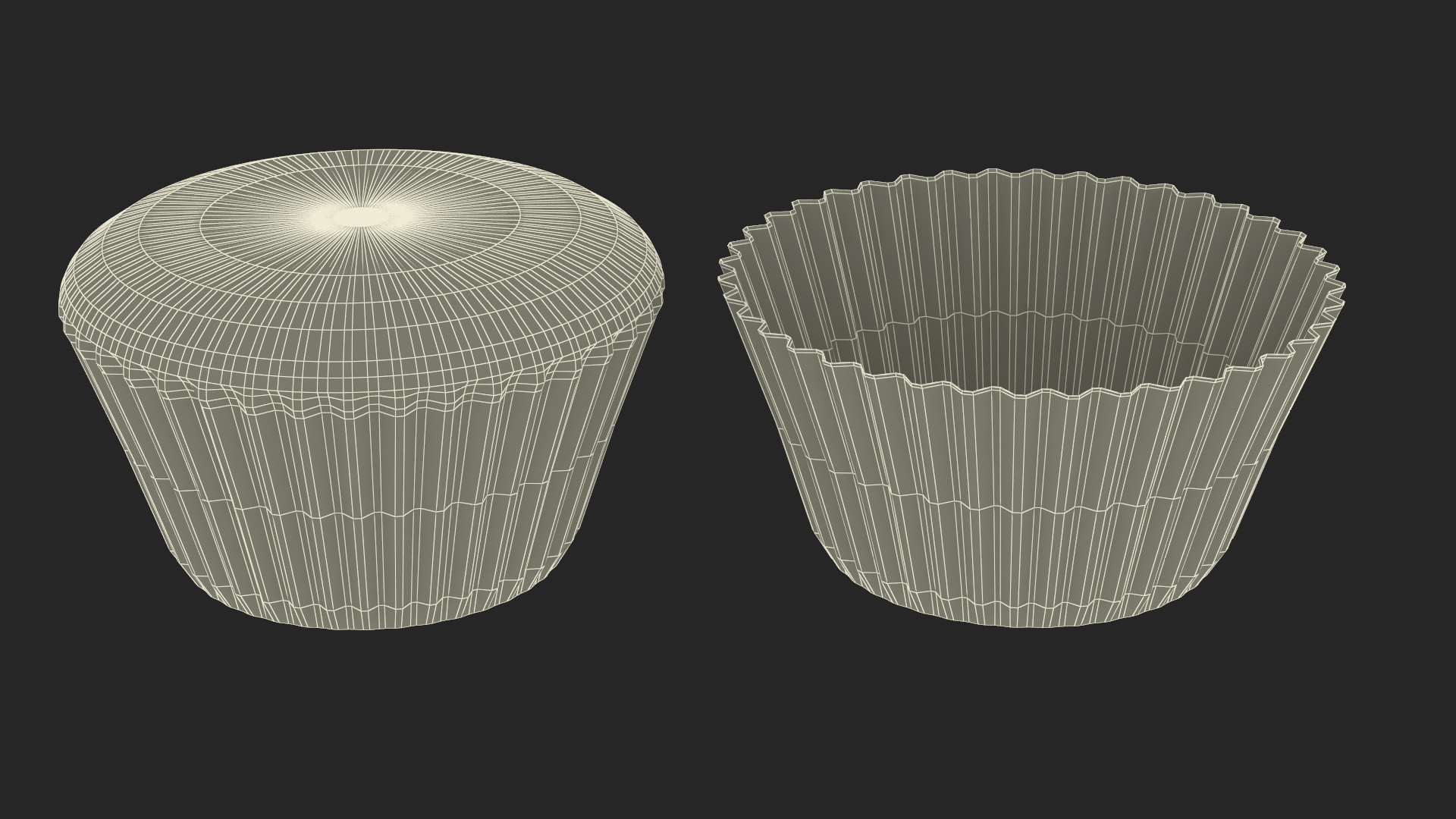 Cupcake Base and Liner 3D