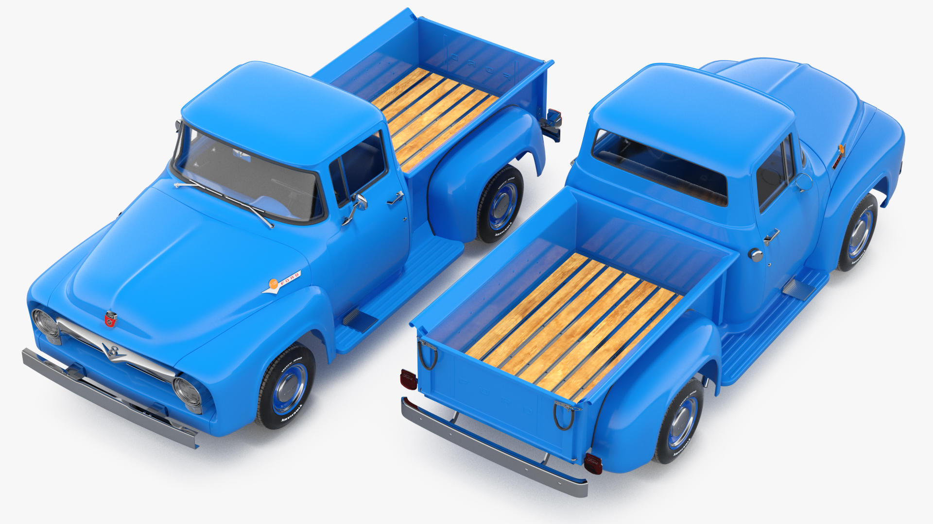 1956 Ford F100 Pickup Truck 3D