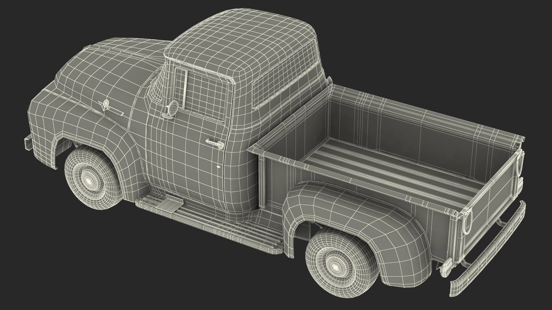 1956 Ford F100 Pickup Truck 3D
