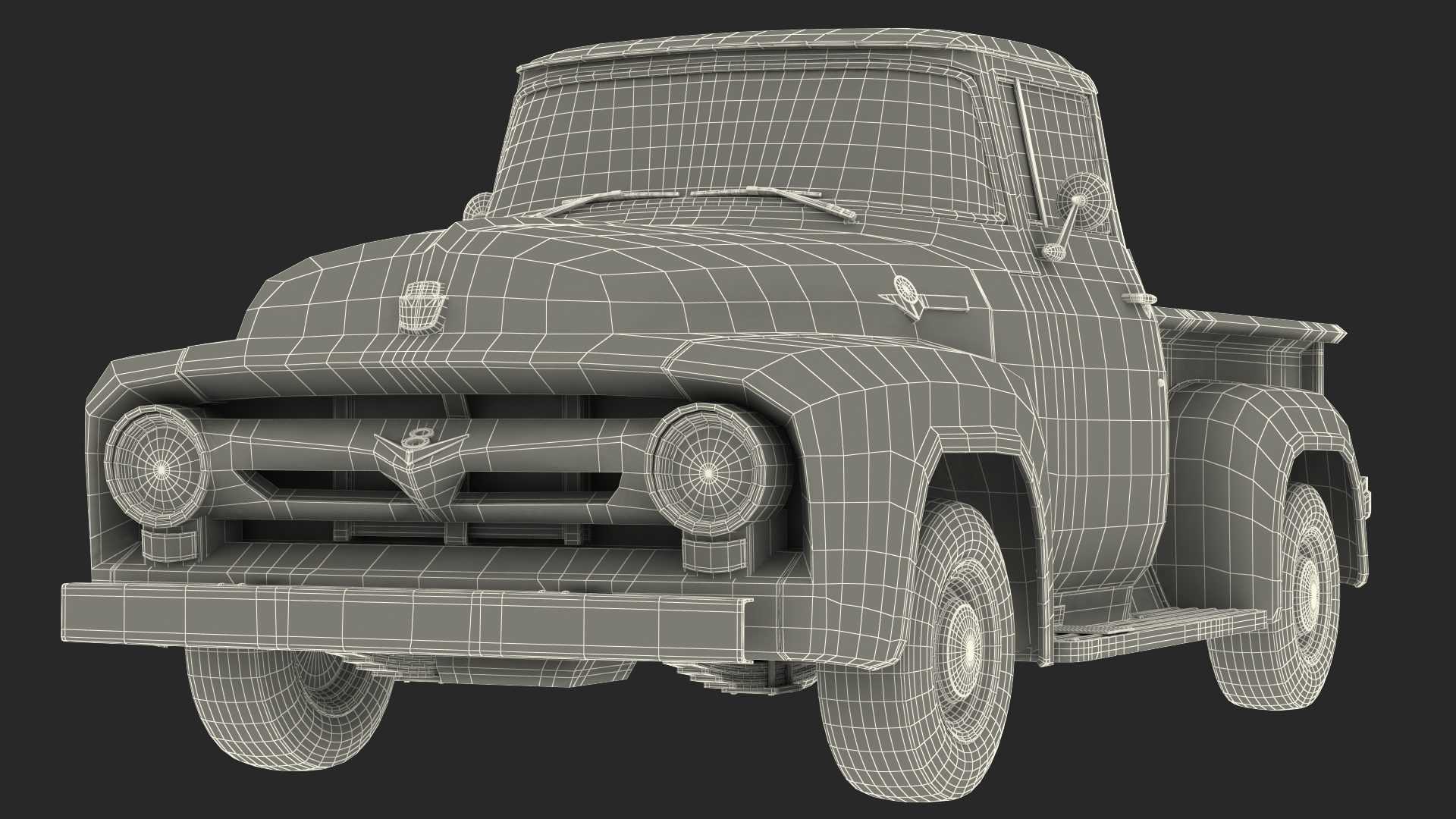 1956 Ford F100 Pickup Truck 3D