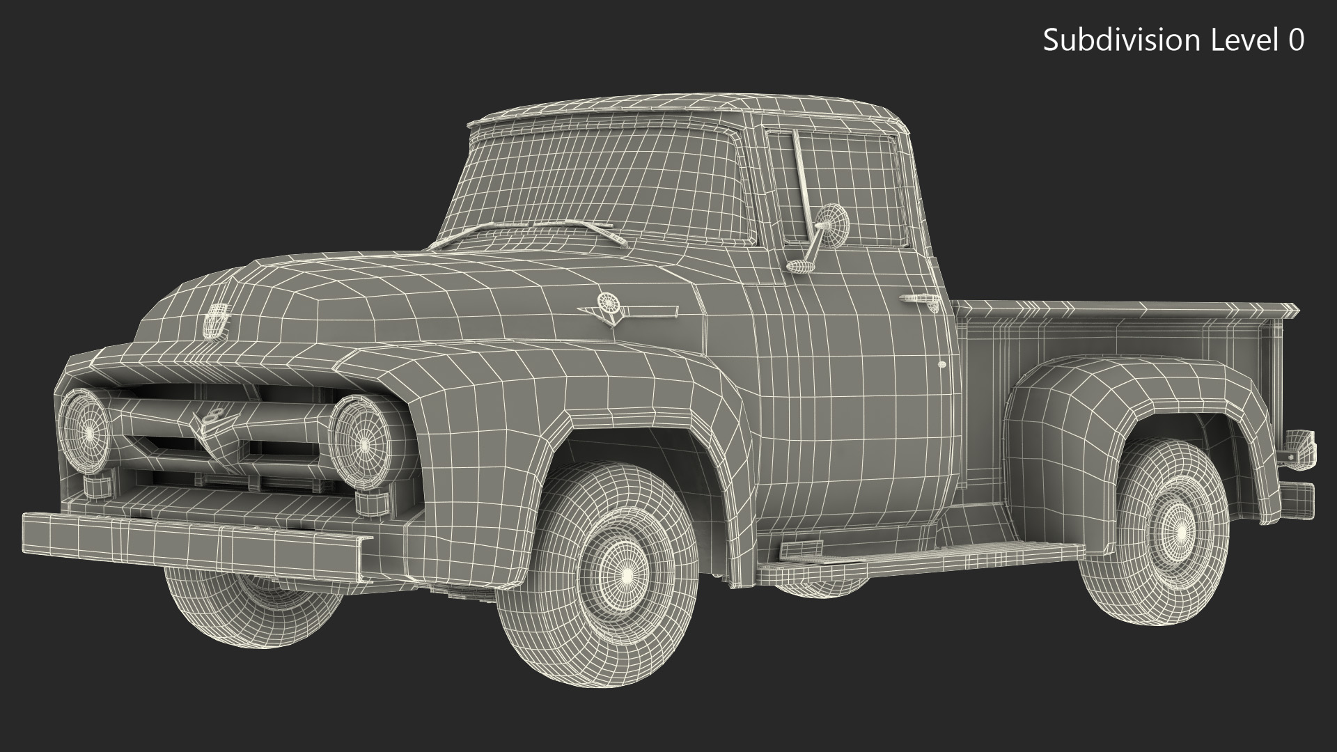 1956 Ford F100 Pickup Truck 3D