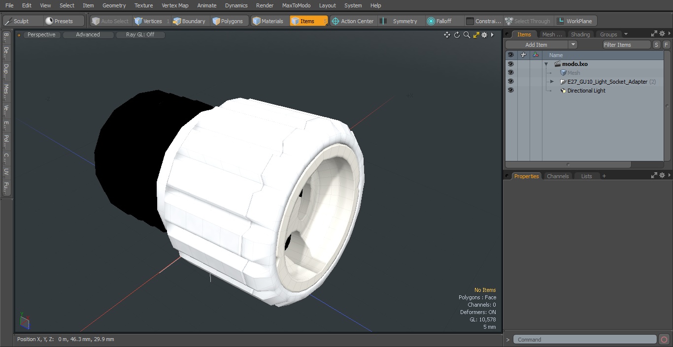 E27 GU10 Light Socket Adapter 3D model