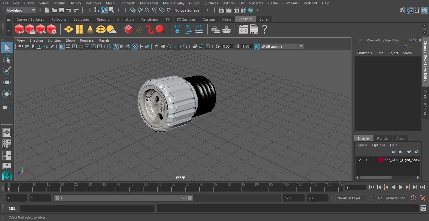 E27 GU10 Light Socket Adapter 3D model