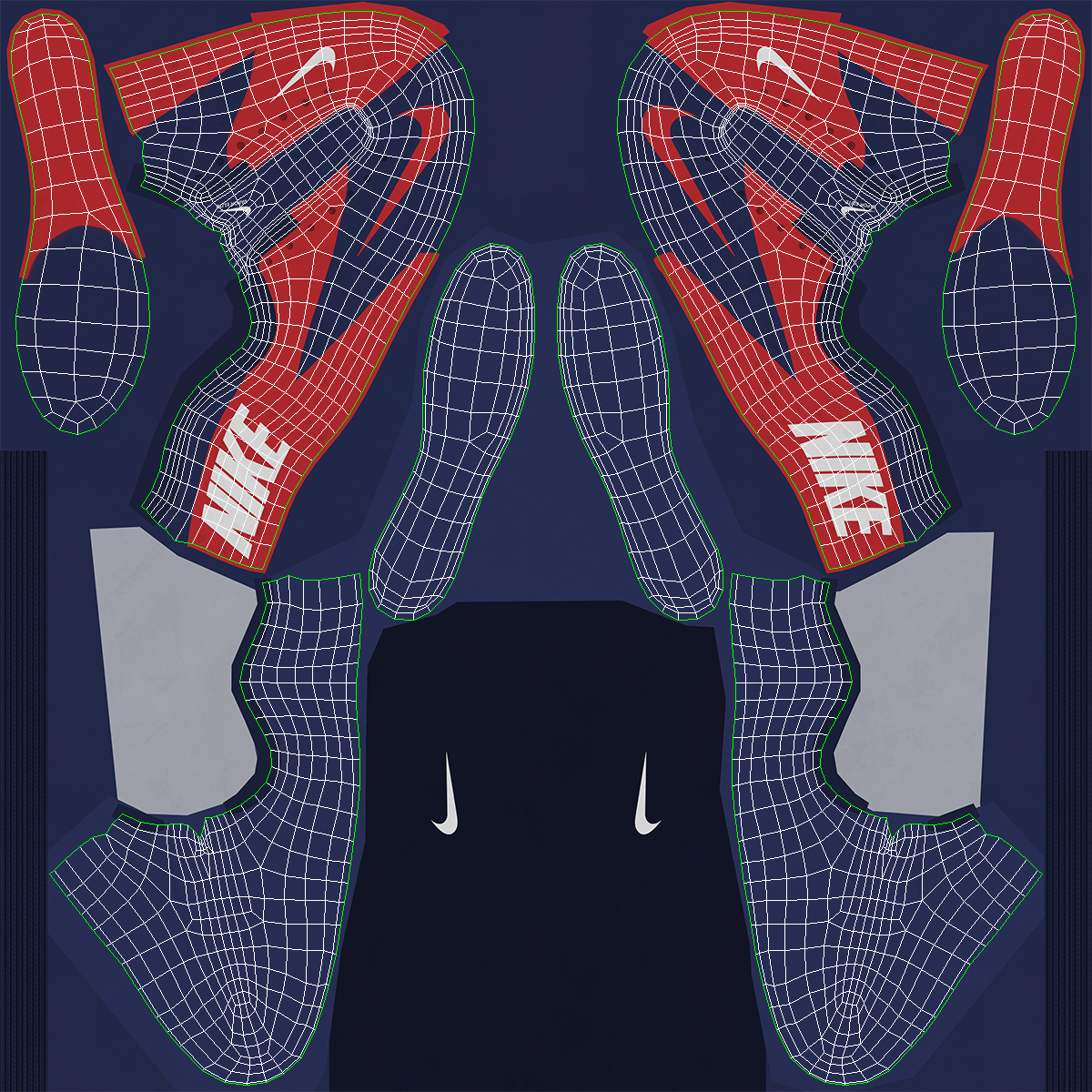 3D model American Football Player Nike Boots