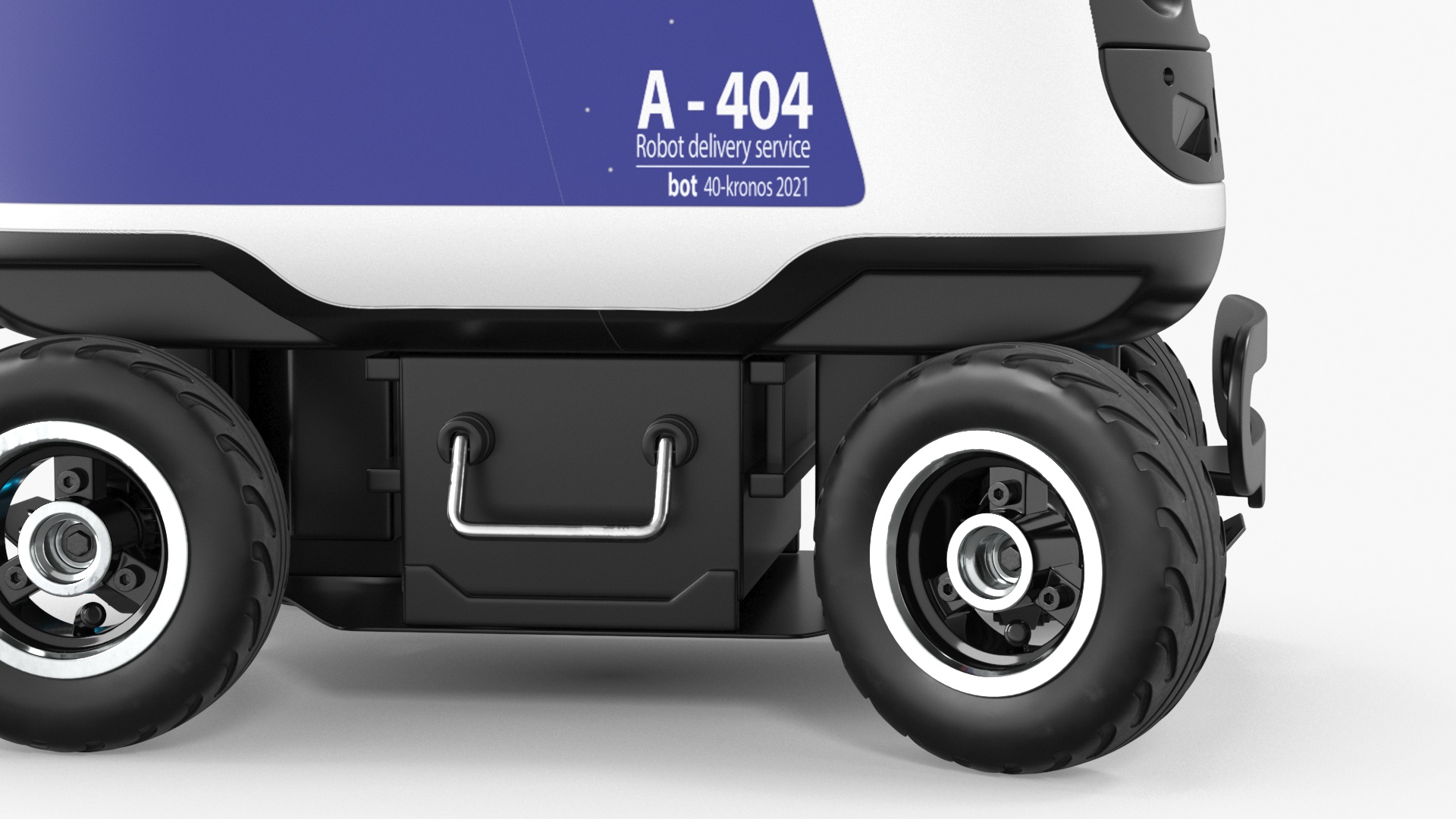 Blue Delivery Robot Kiwibot Rigged 3D model