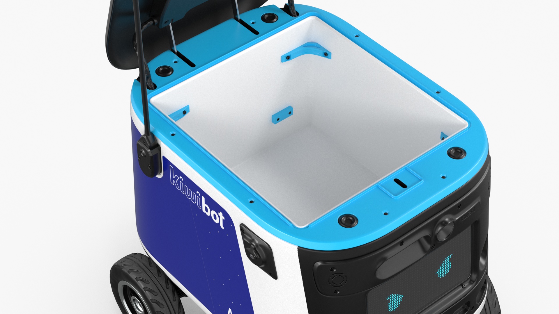 Blue Delivery Robot Kiwibot Rigged 3D model