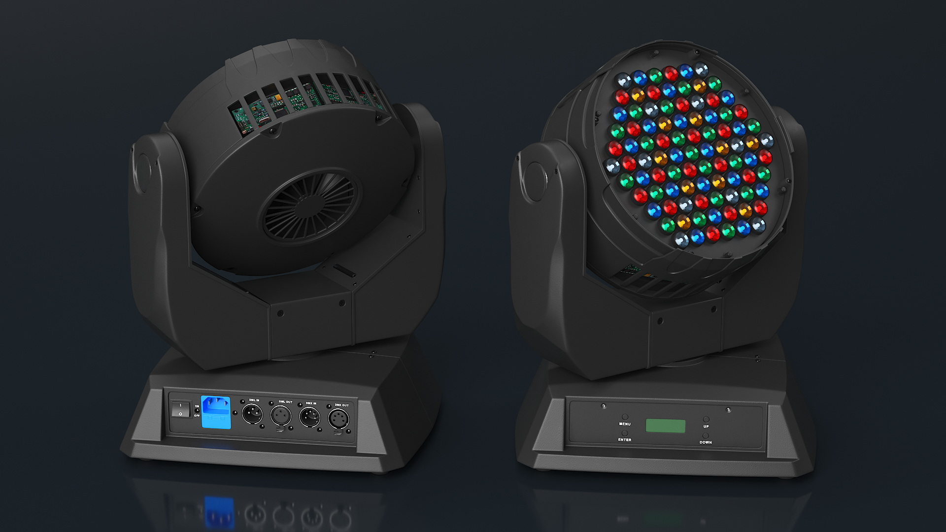3D model Professional Stage Light LED Light 8 Channels
