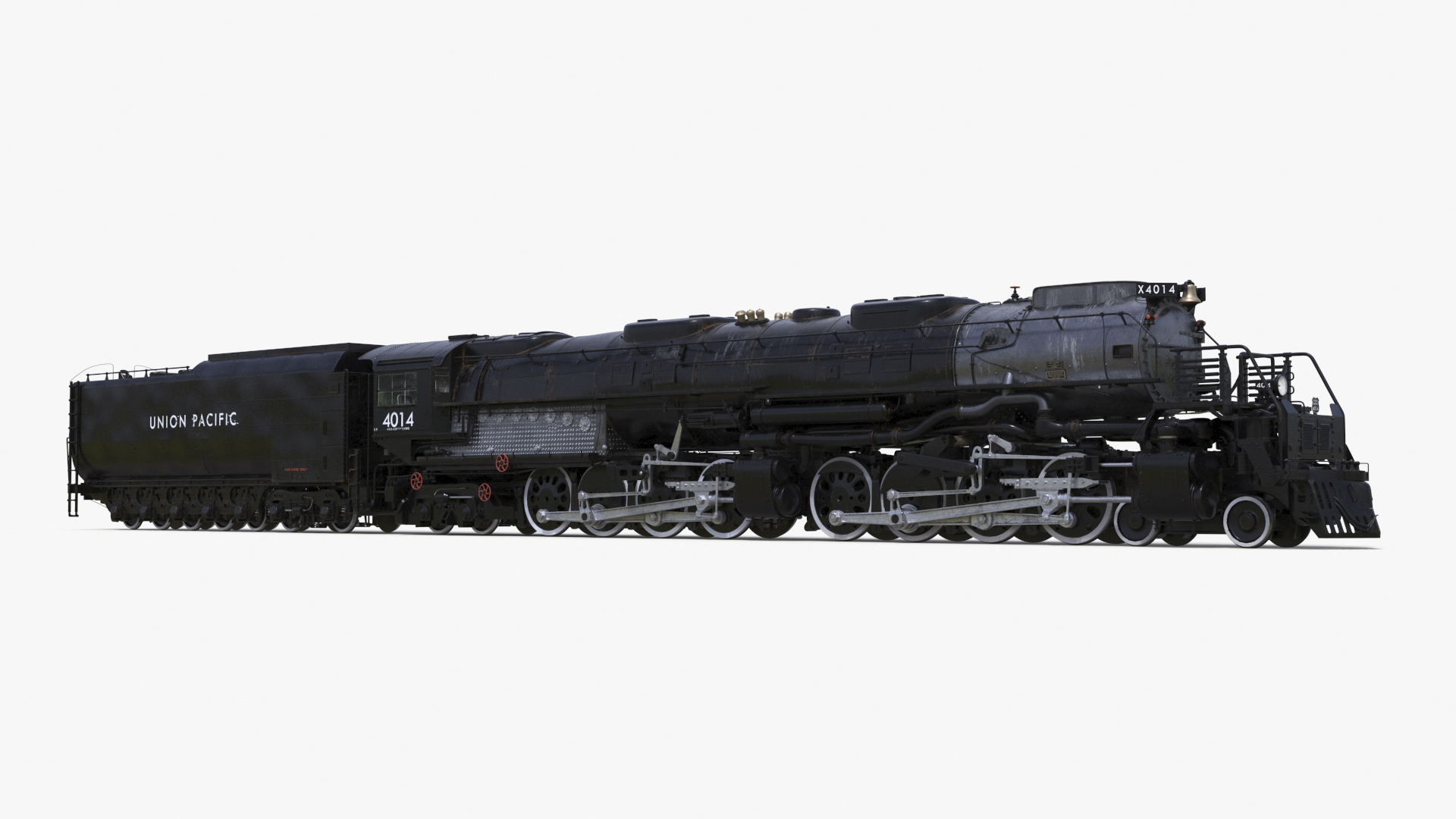 Locomotive Big Boy Rigged for Maya 3D model