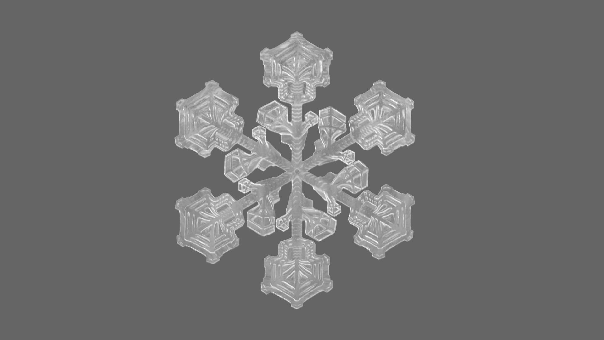 3D Intricate Snowflake Design