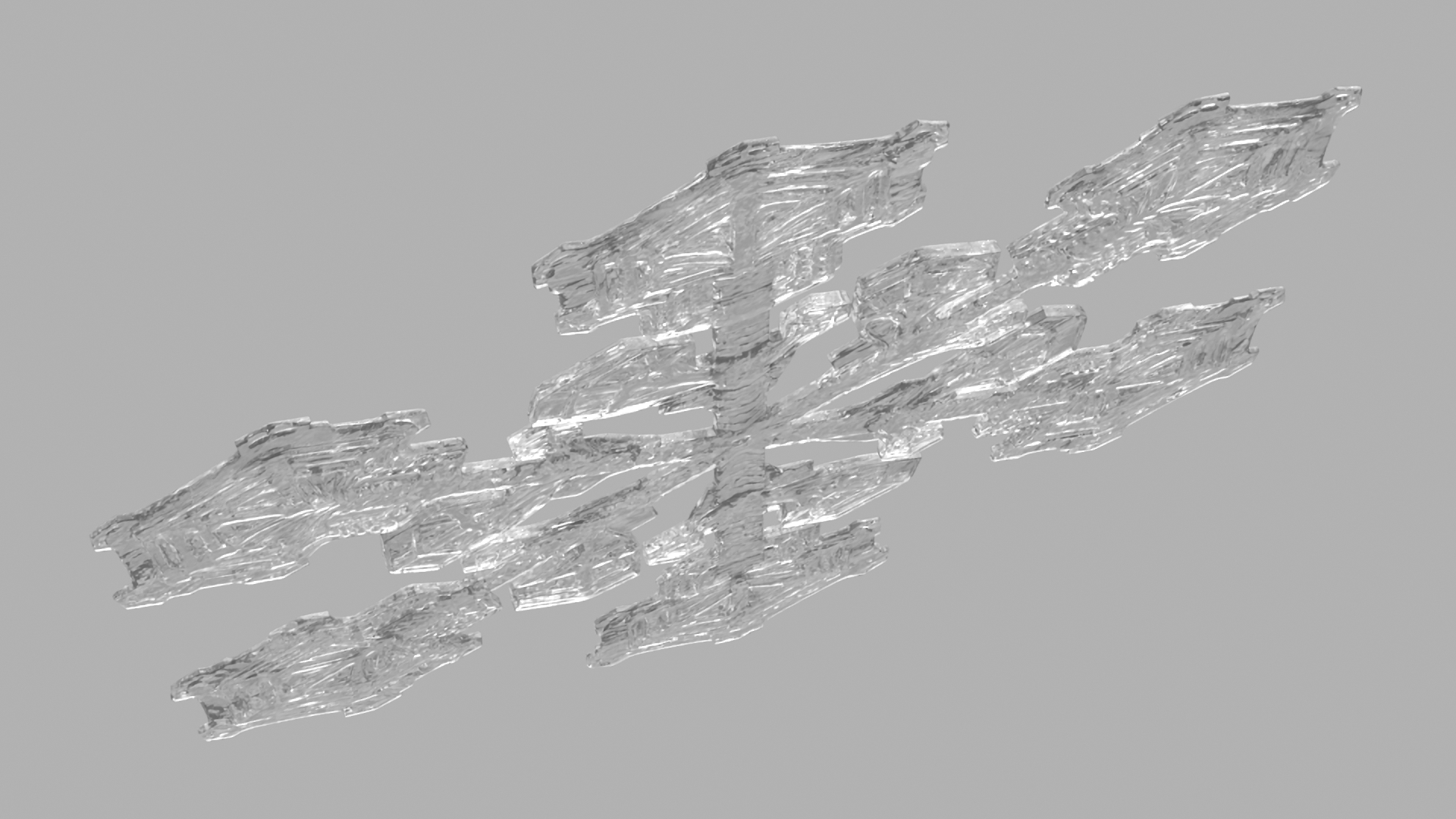 3D Intricate Snowflake Design