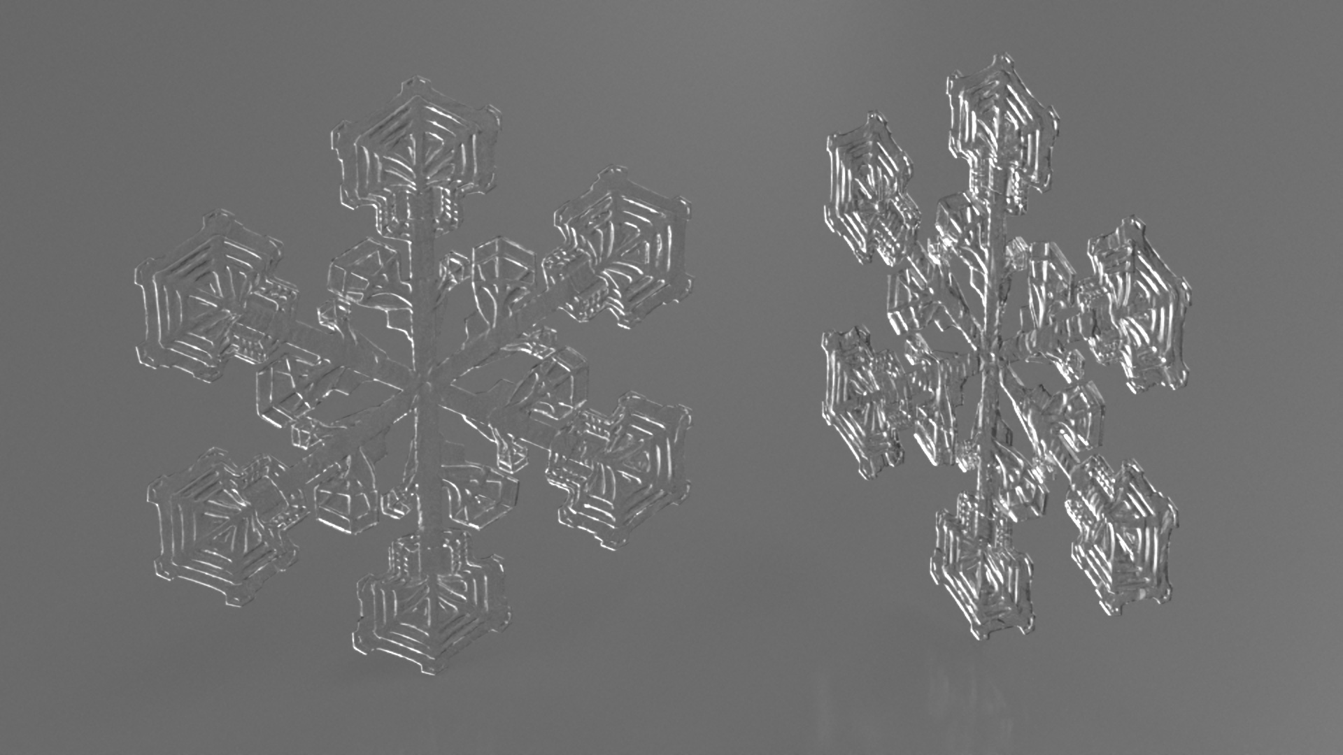 3D Intricate Snowflake Design