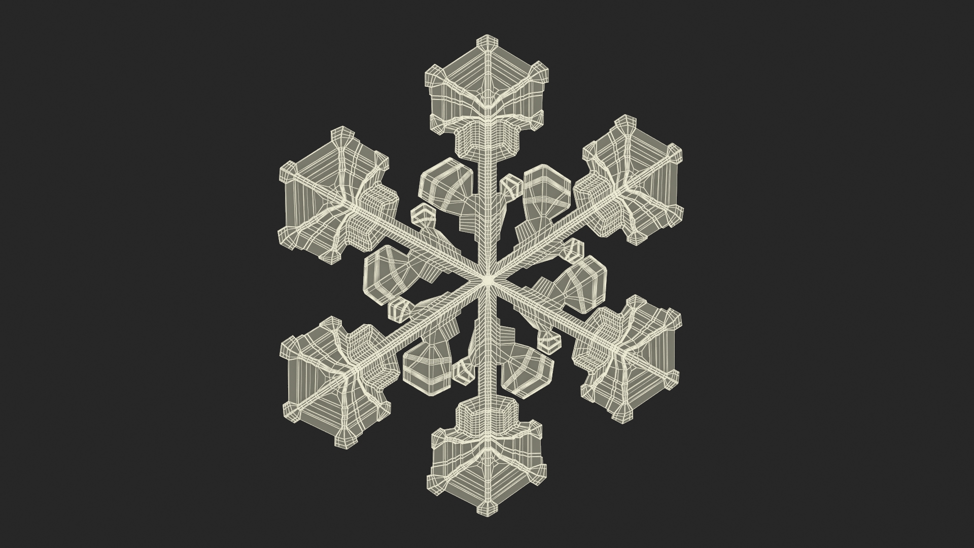 3D Intricate Snowflake Design