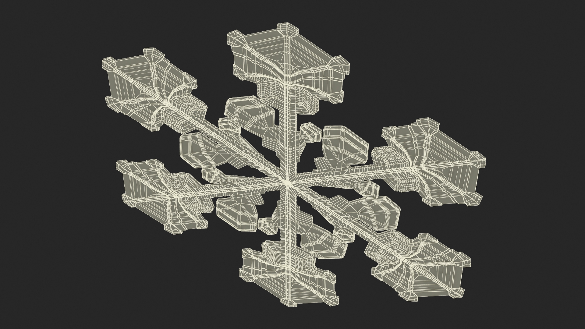 3D Intricate Snowflake Design