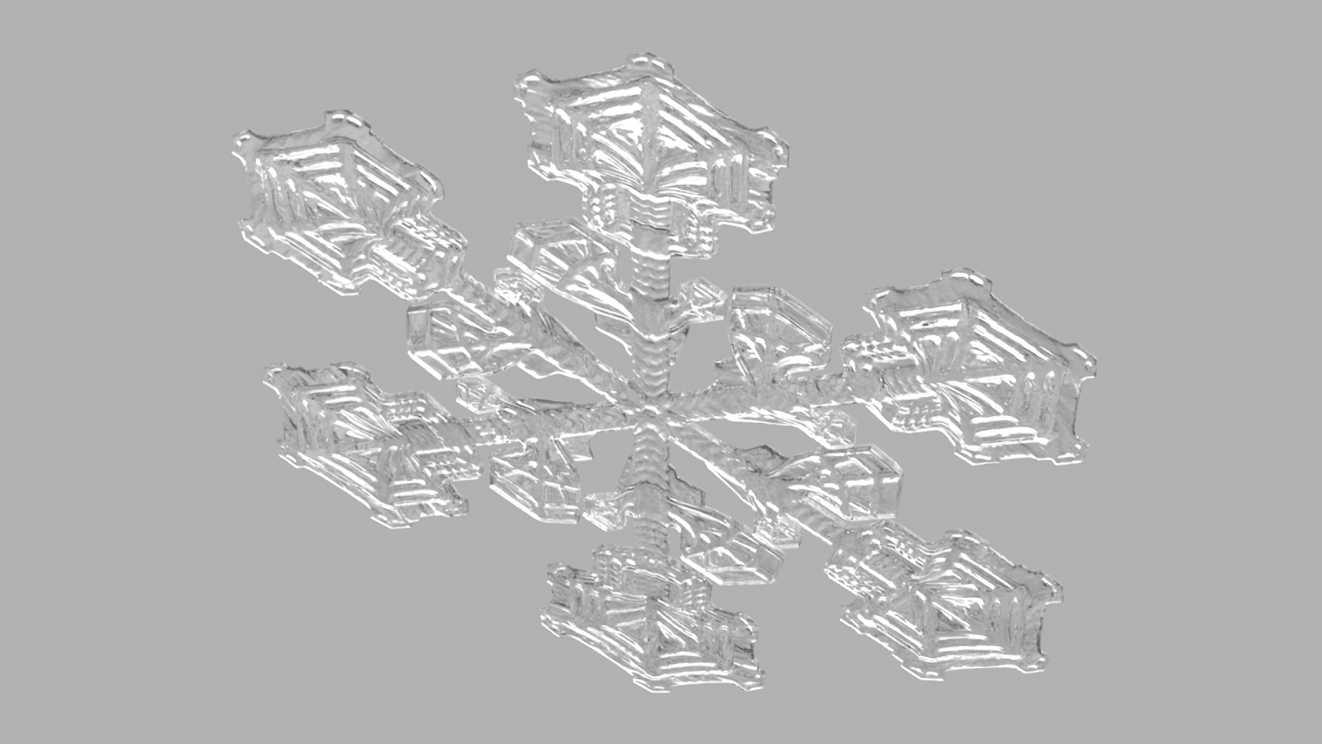 3D Intricate Snowflake Design