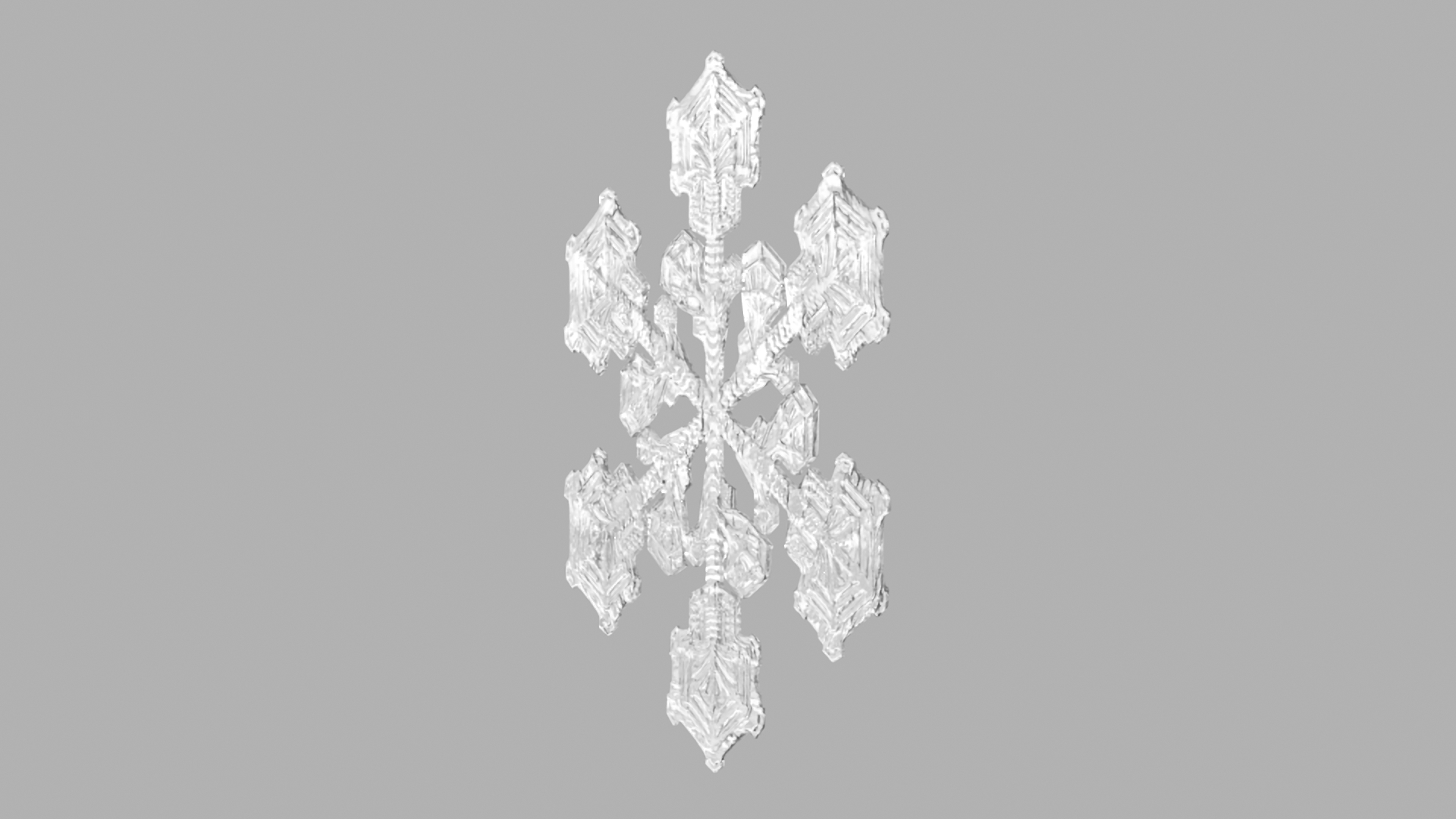 3D Intricate Snowflake Design