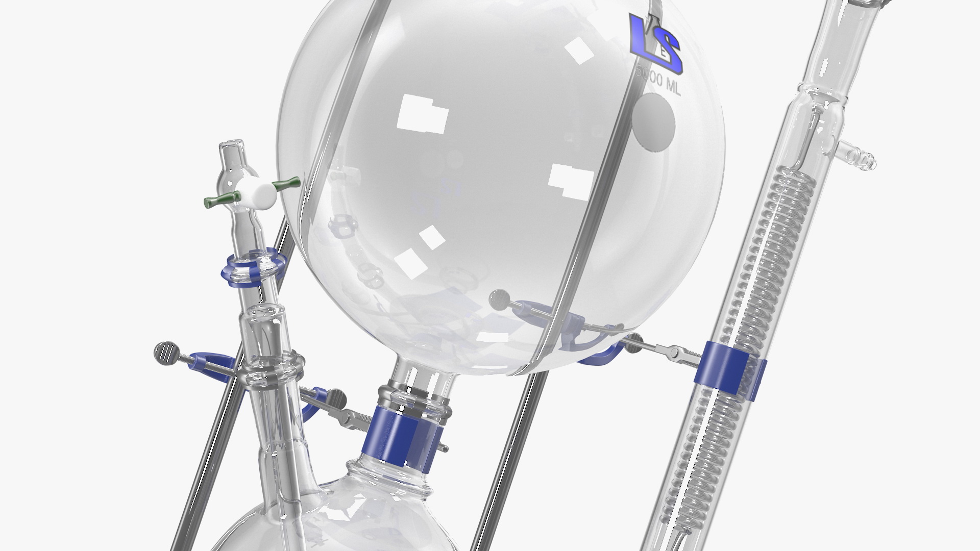 3D Steam Distillation Laboratory Kit model