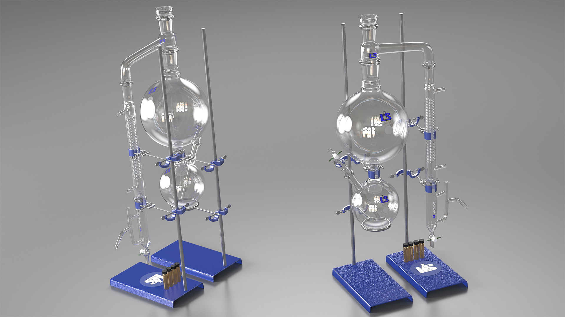 3D Steam Distillation Laboratory Kit model