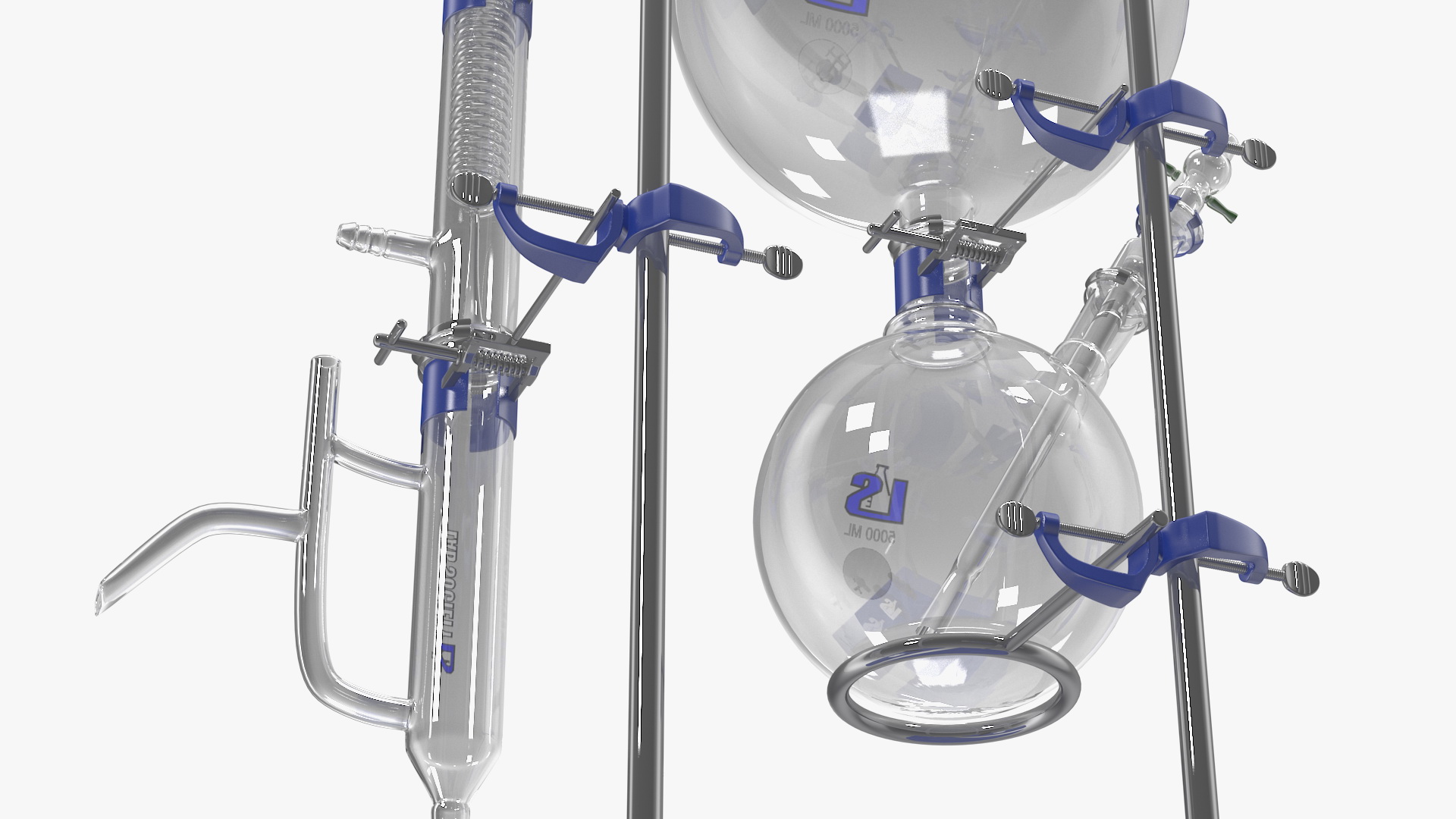 3D Steam Distillation Laboratory Kit model