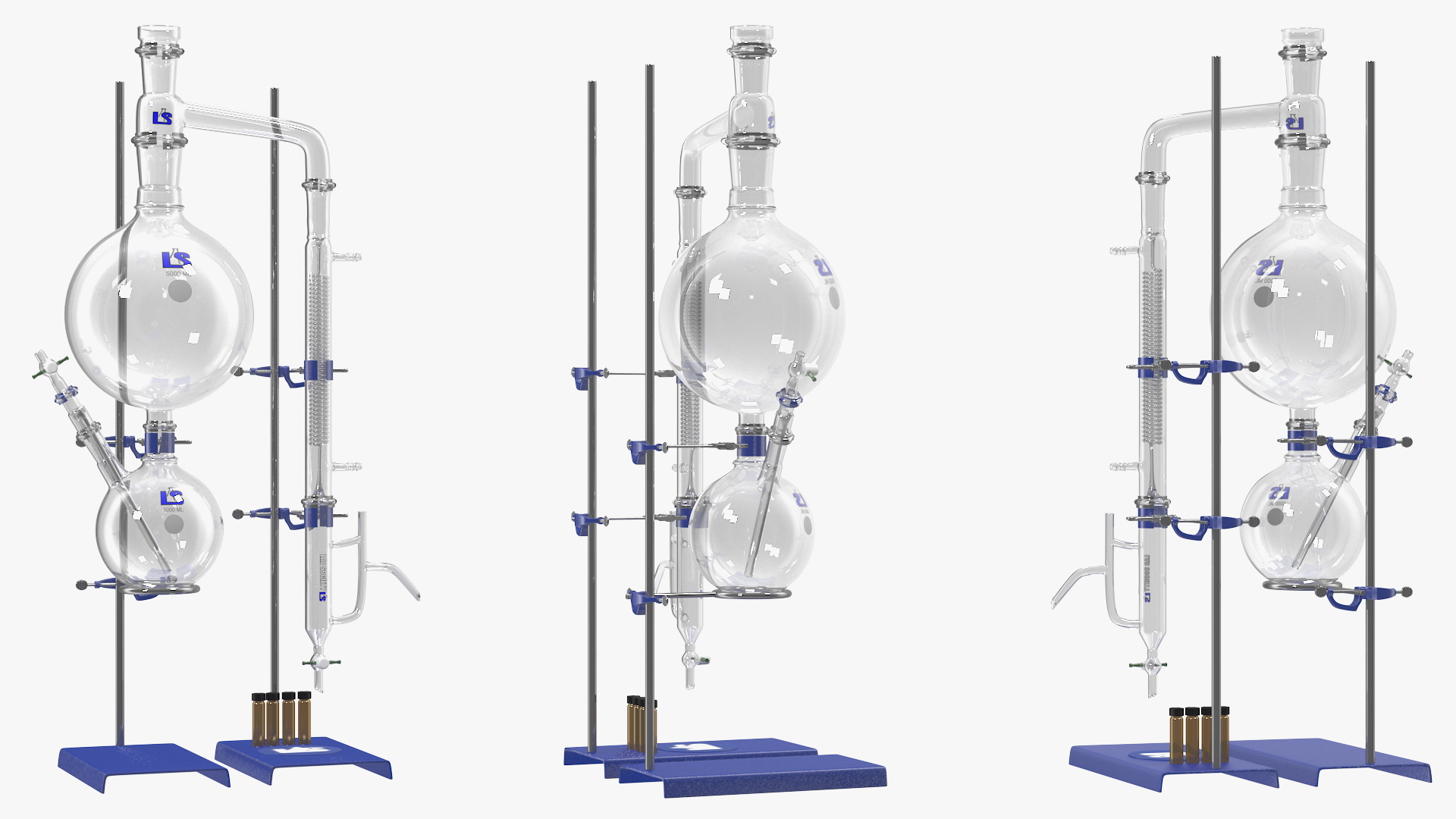 3D Steam Distillation Laboratory Kit model