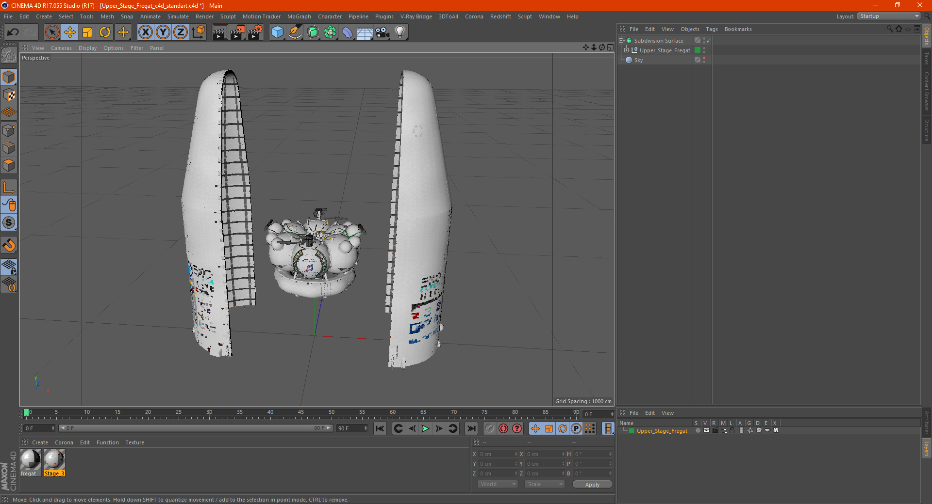 3D Upper Stage Fregat model