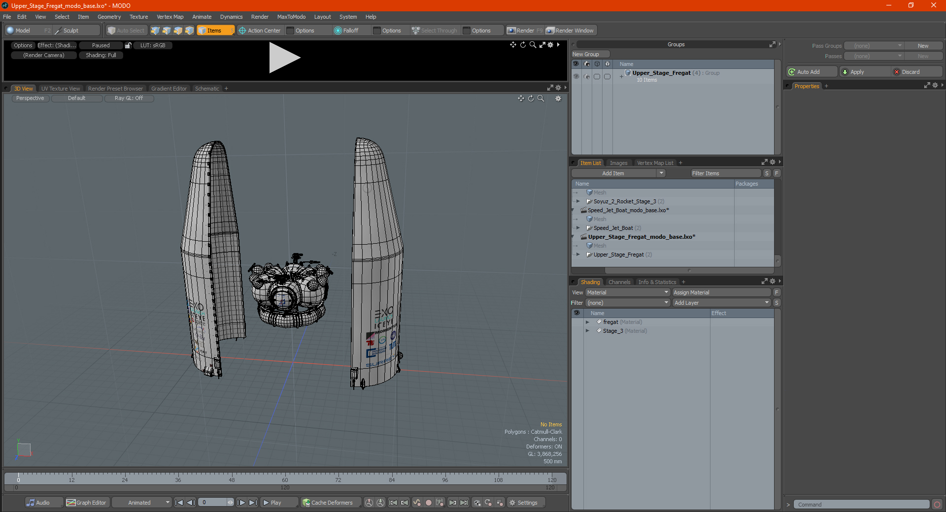 3D Upper Stage Fregat model
