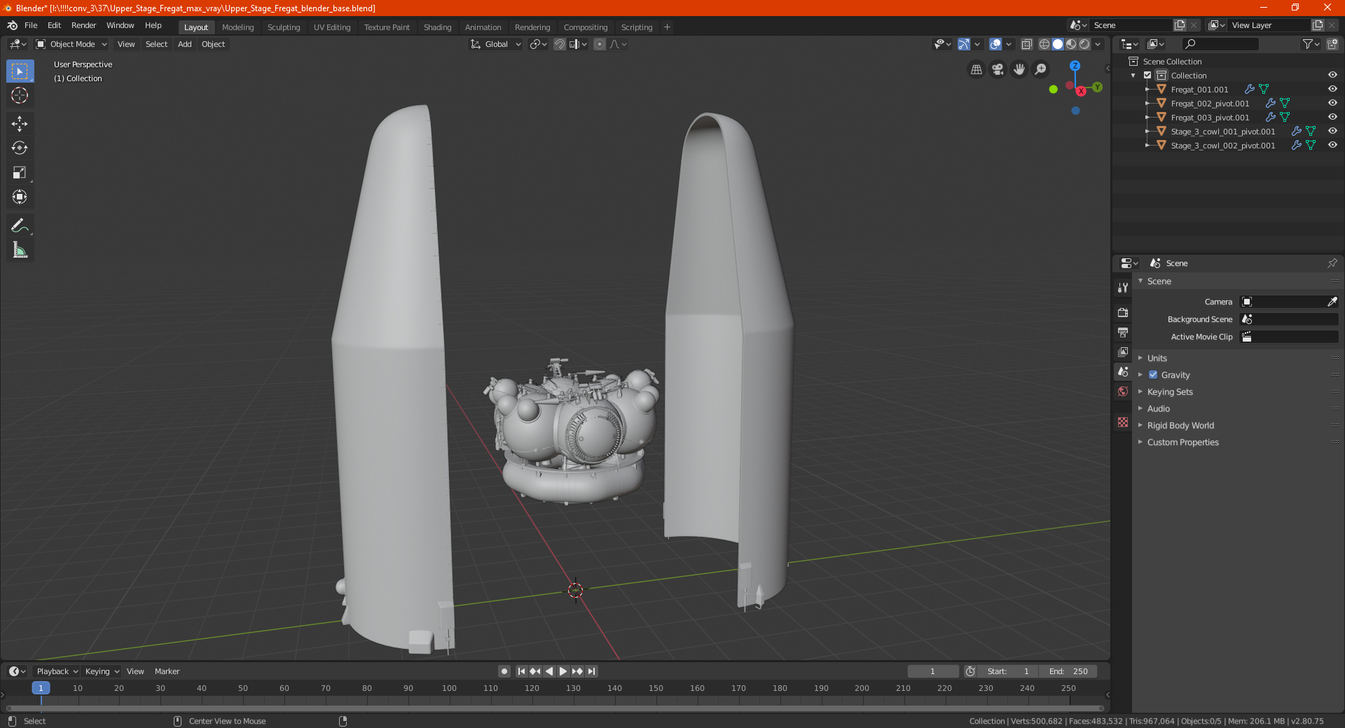 3D Upper Stage Fregat model