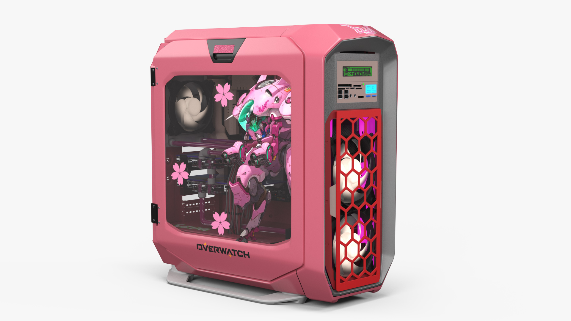 Overwatch Case Modding Gaming PC Pink 3D