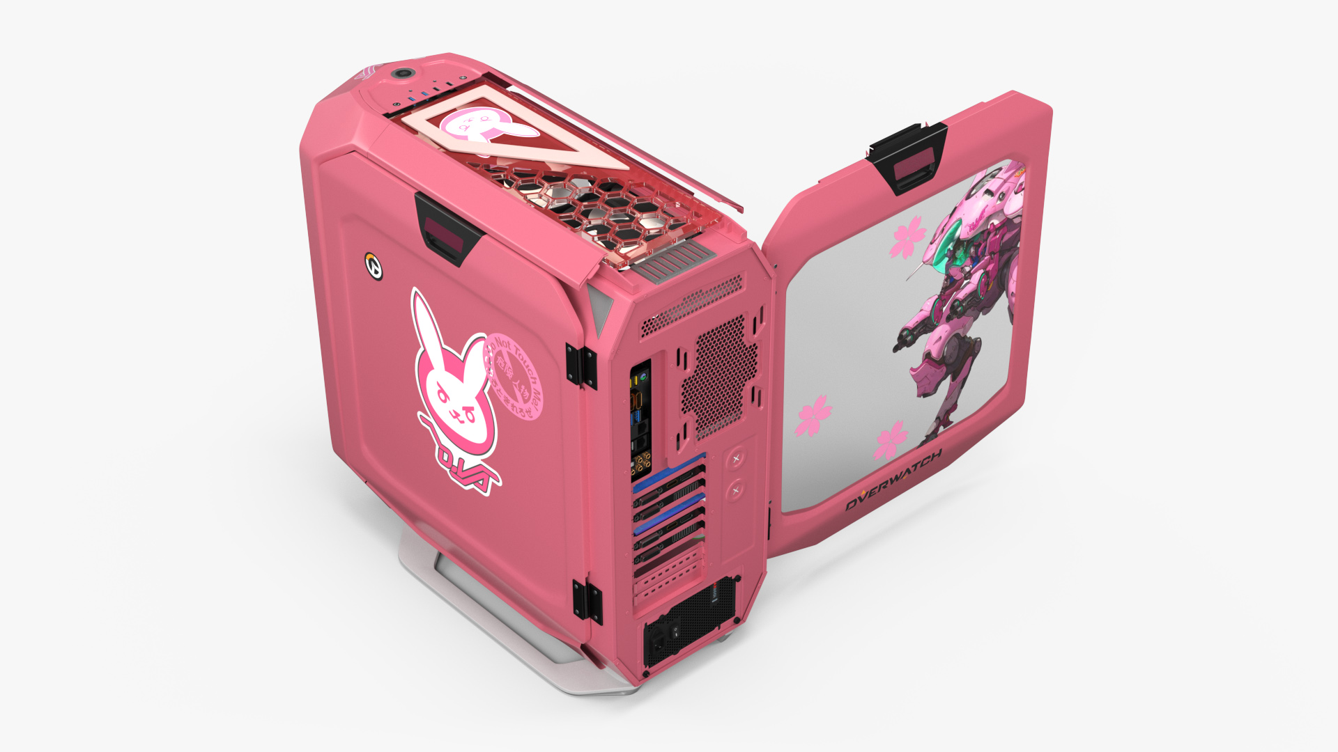 Overwatch Case Modding Gaming PC Pink 3D
