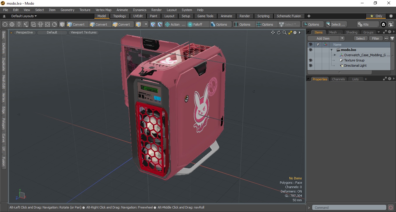 Overwatch Case Modding Gaming PC Pink 3D