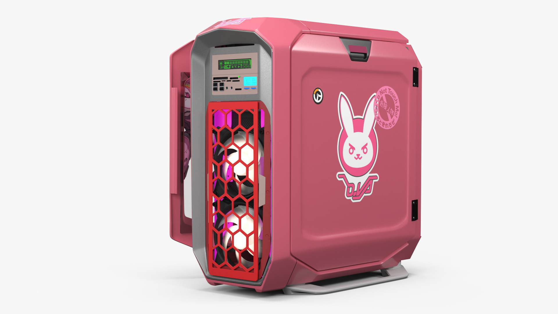 Overwatch Case Modding Gaming PC Pink 3D