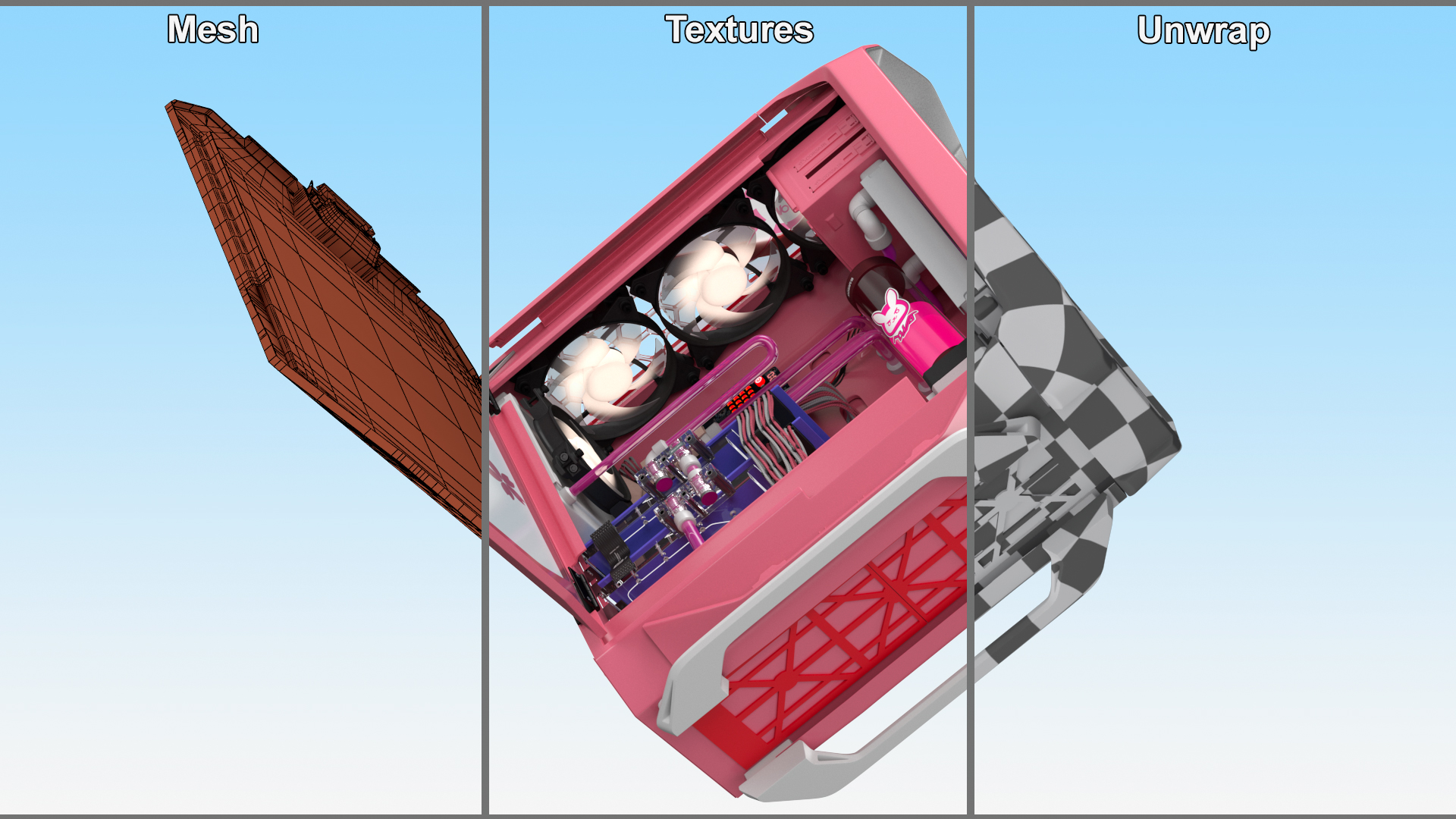 Overwatch Case Modding Gaming PC Pink 3D
