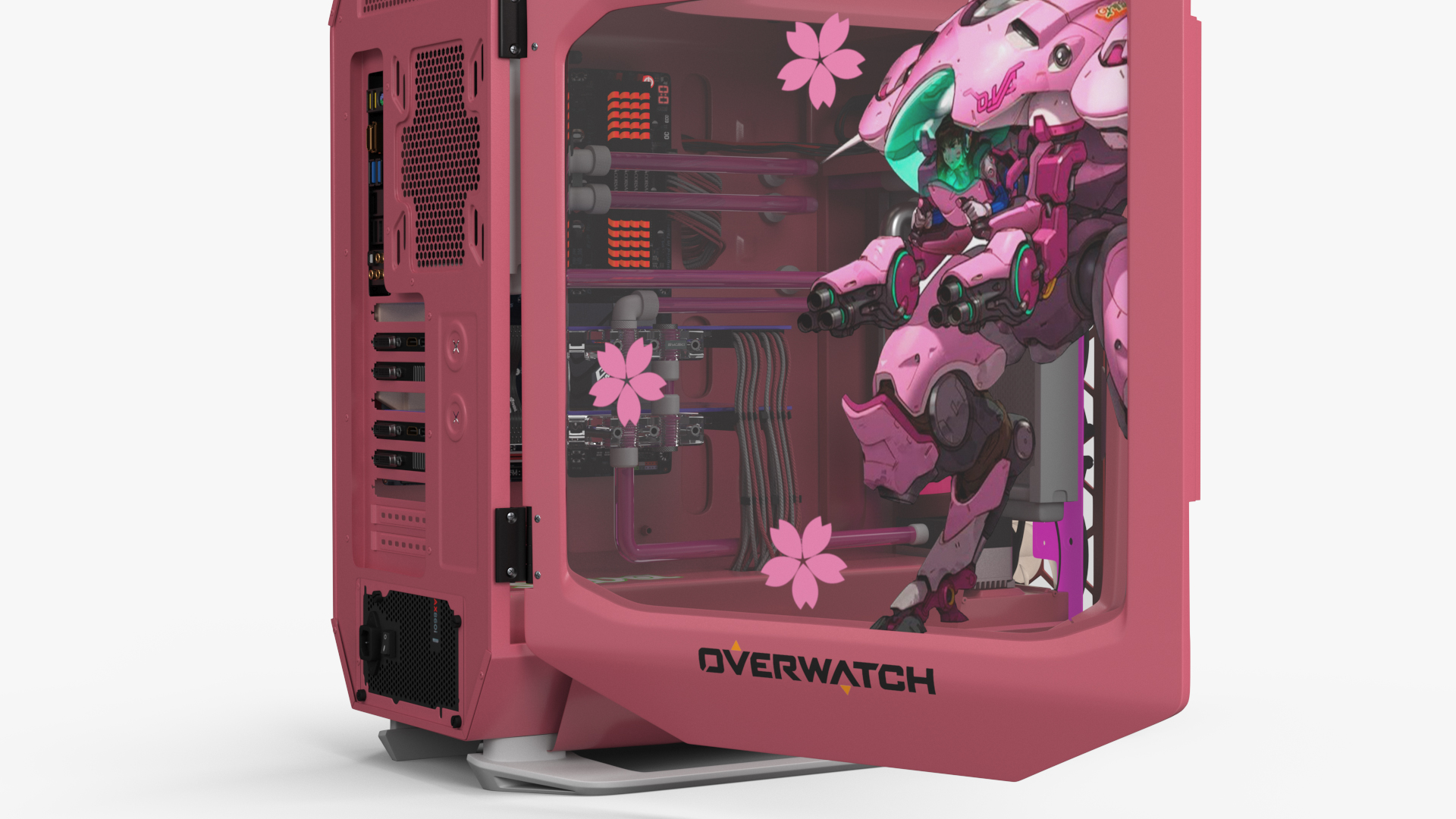 Overwatch Case Modding Gaming PC Pink 3D