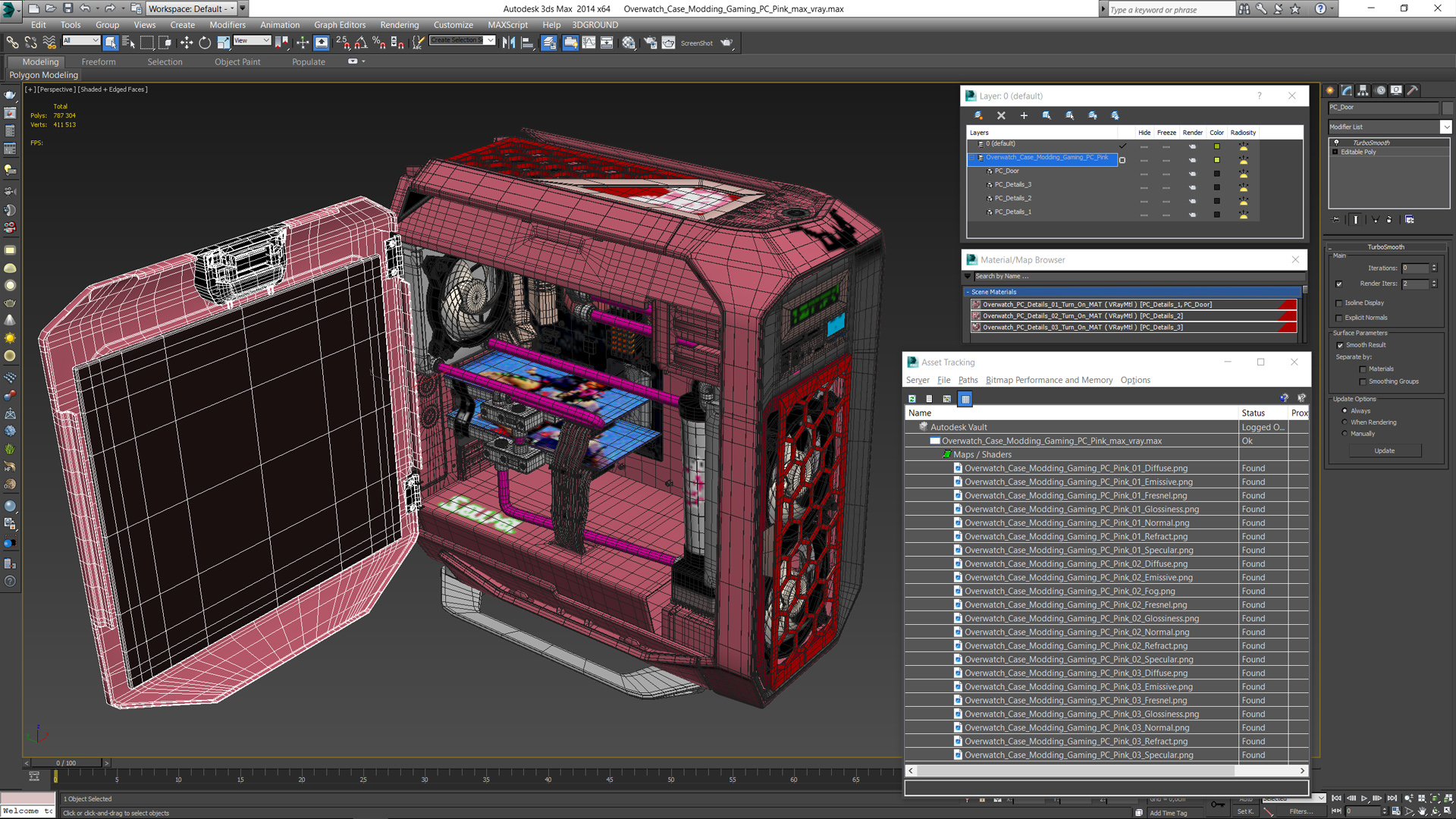 Overwatch Case Modding Gaming PC Pink 3D