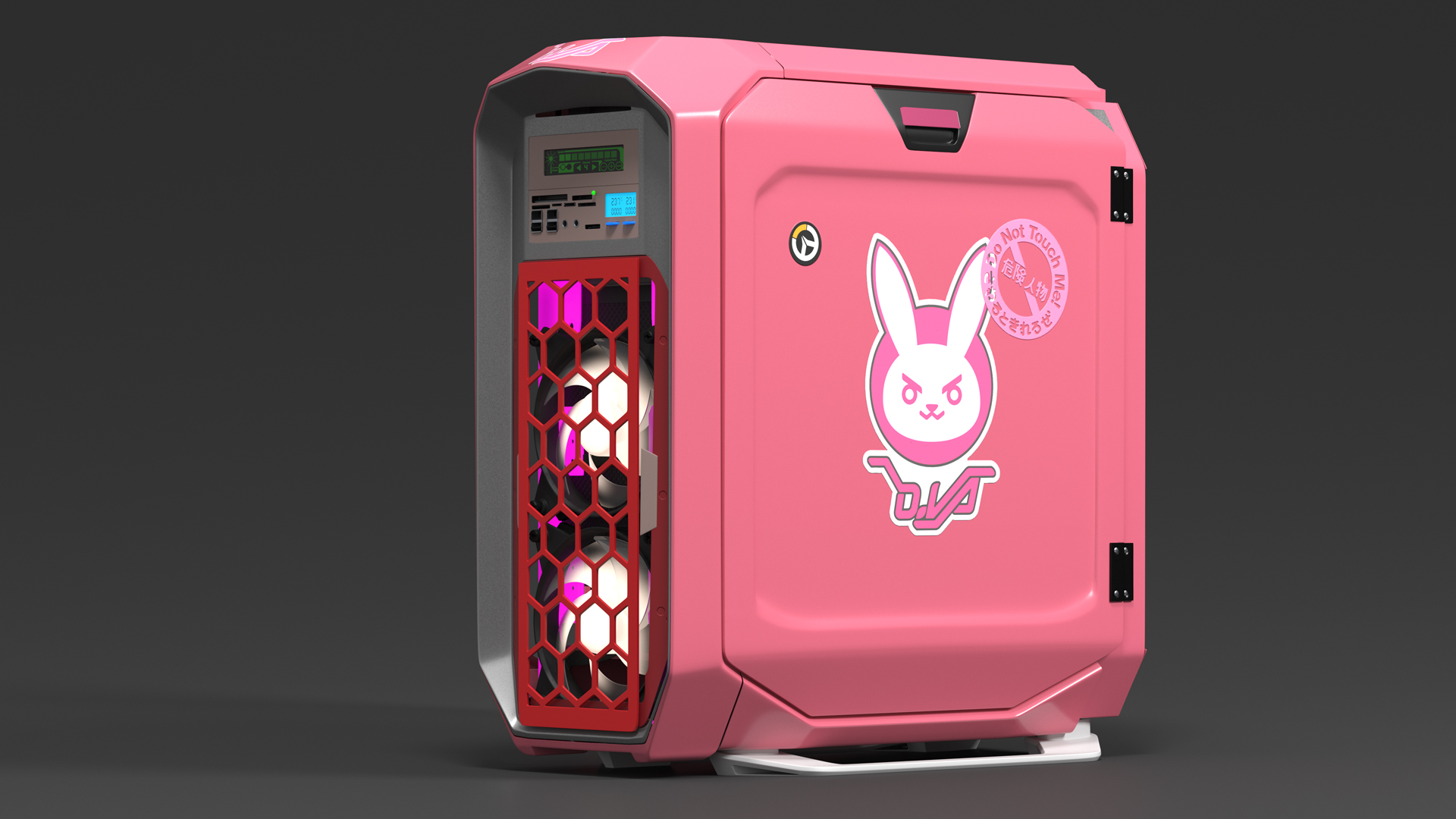 Overwatch Case Modding Gaming PC Pink 3D