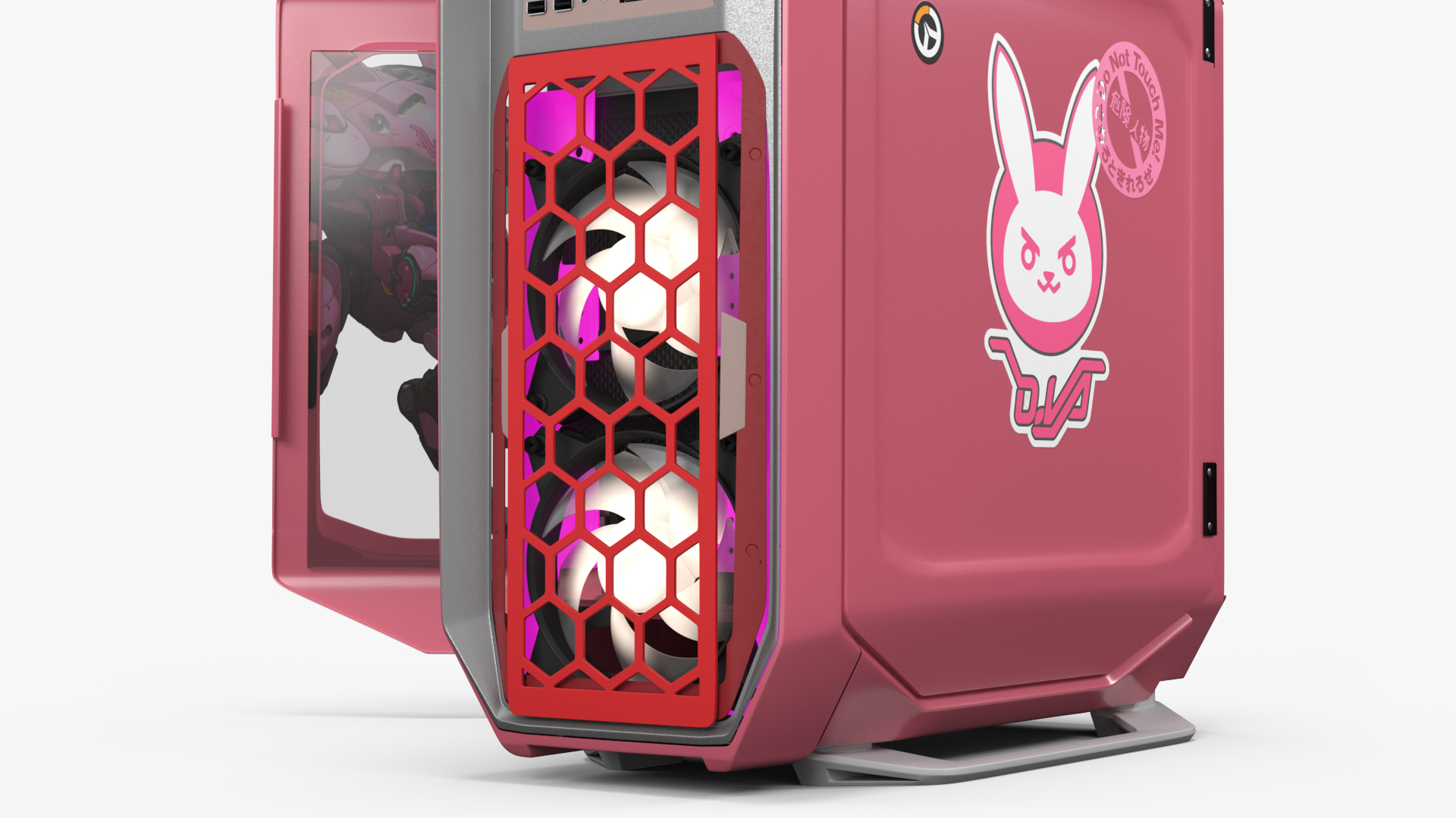 Overwatch Case Modding Gaming PC Pink 3D