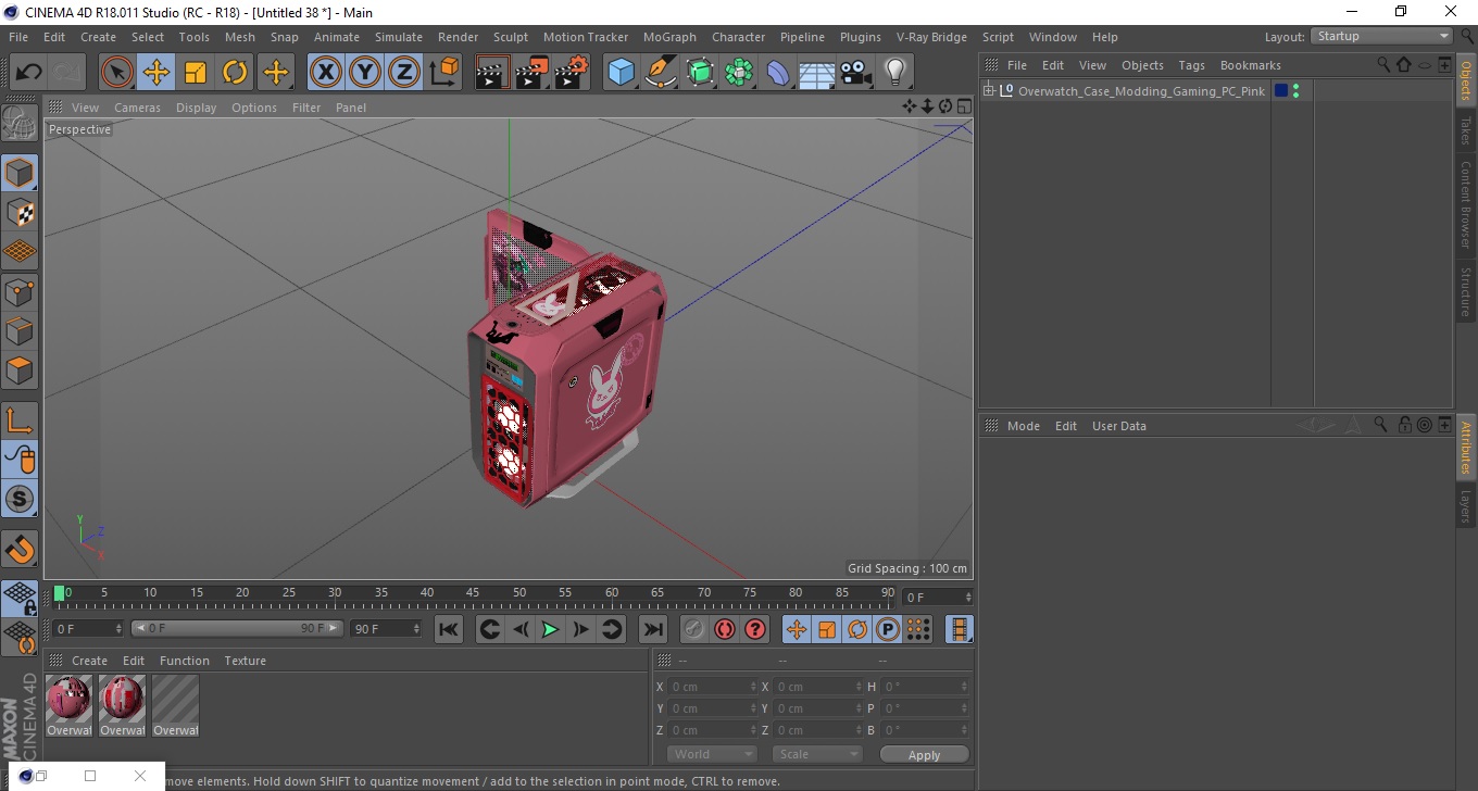 Overwatch Case Modding Gaming PC Pink 3D