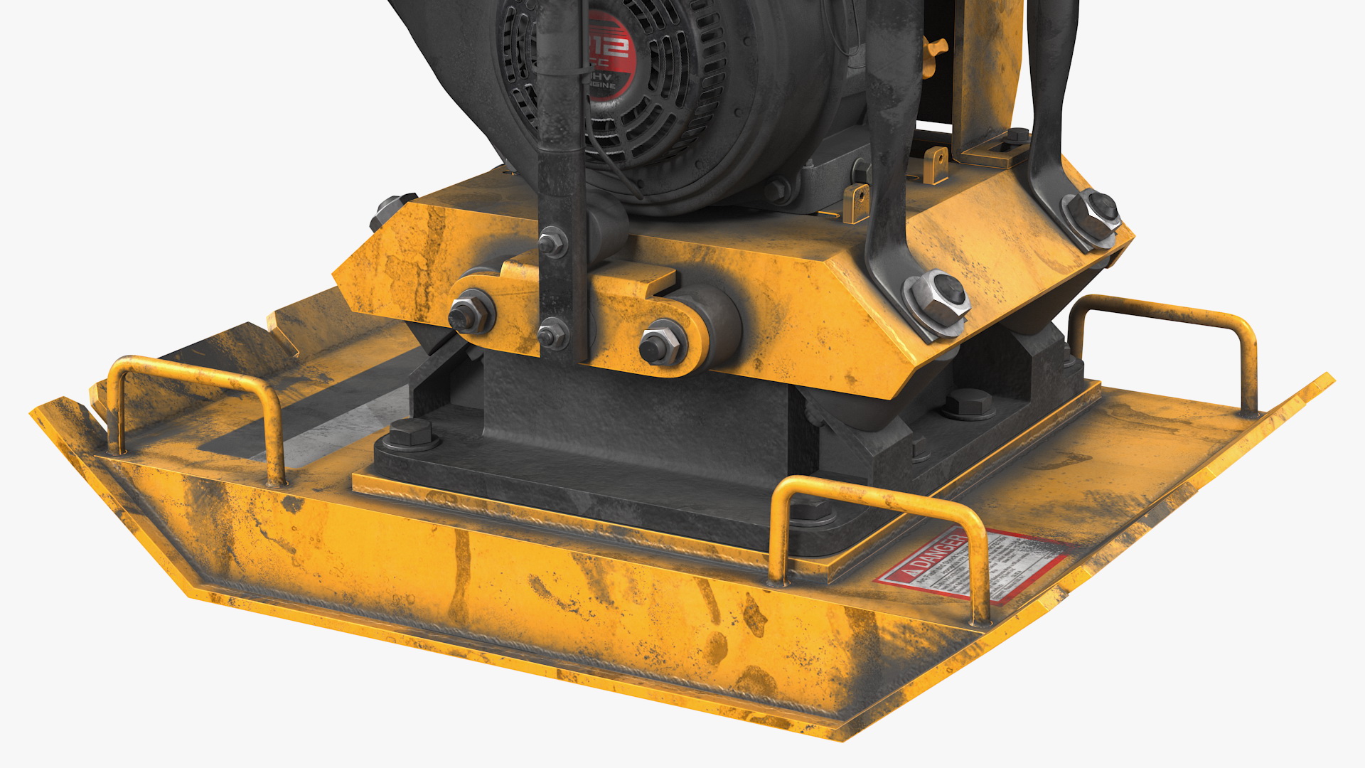 Gasoline Vibratory Plate Compactor Dirty Rigged 3D