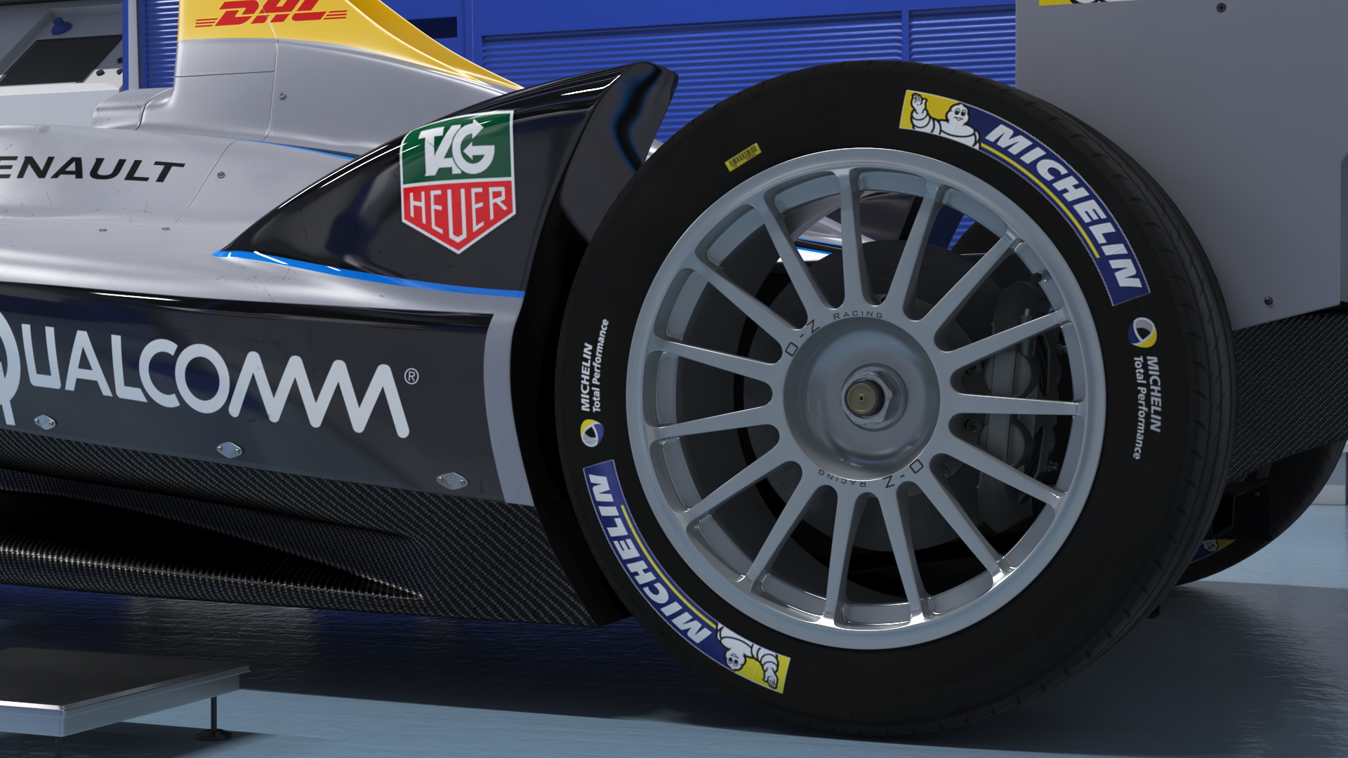 Motorsport Workshop and Formula E Race Car 3D