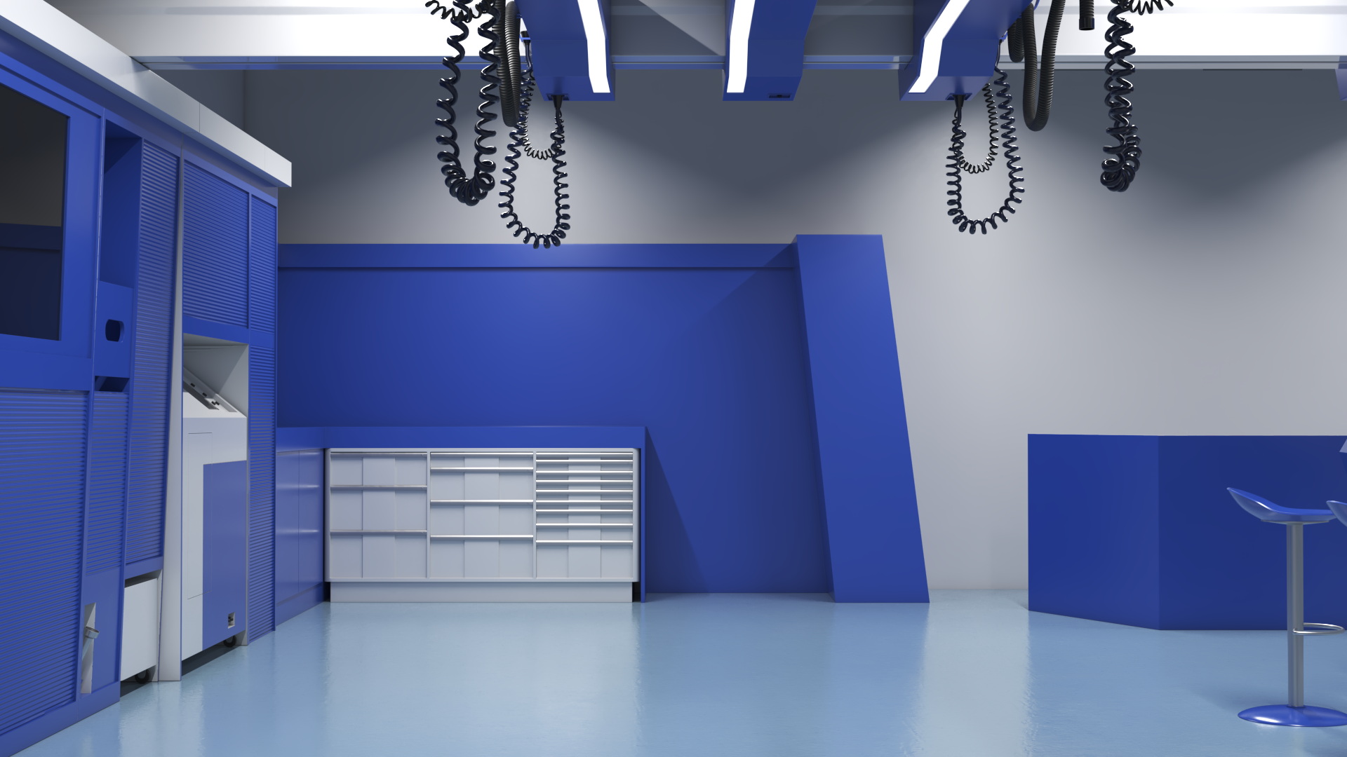 Motorsport Workshop and Formula E Race Car 3D