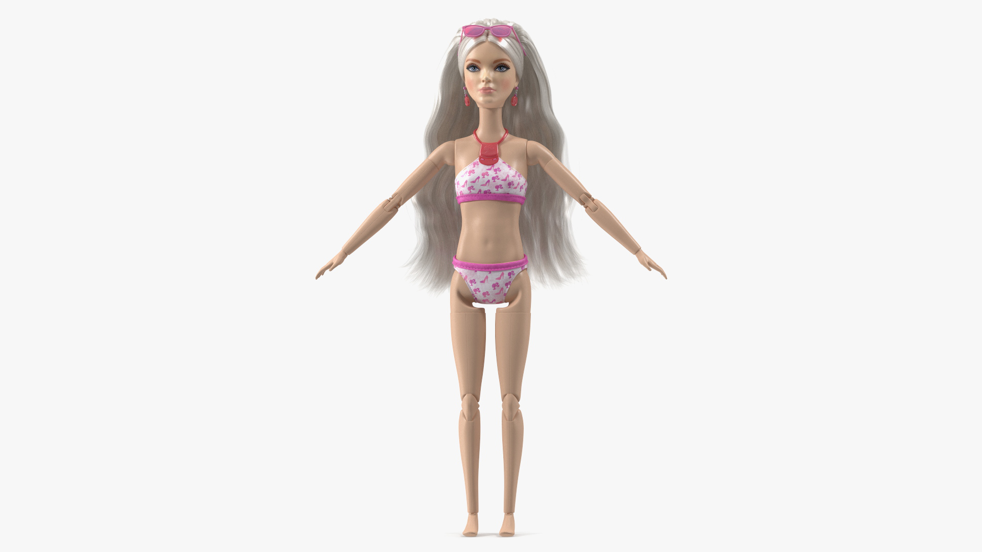 3D Barbie Doll Swimsuit Rigged for Maya