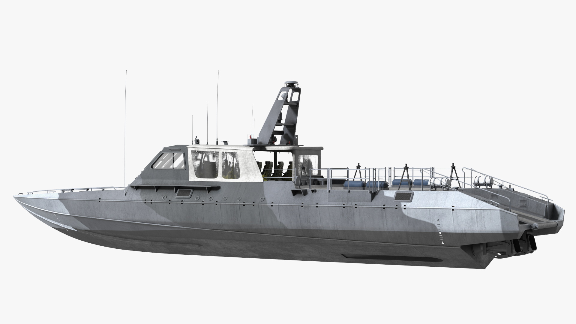 3D model Military Boat Mark V Camo Dark