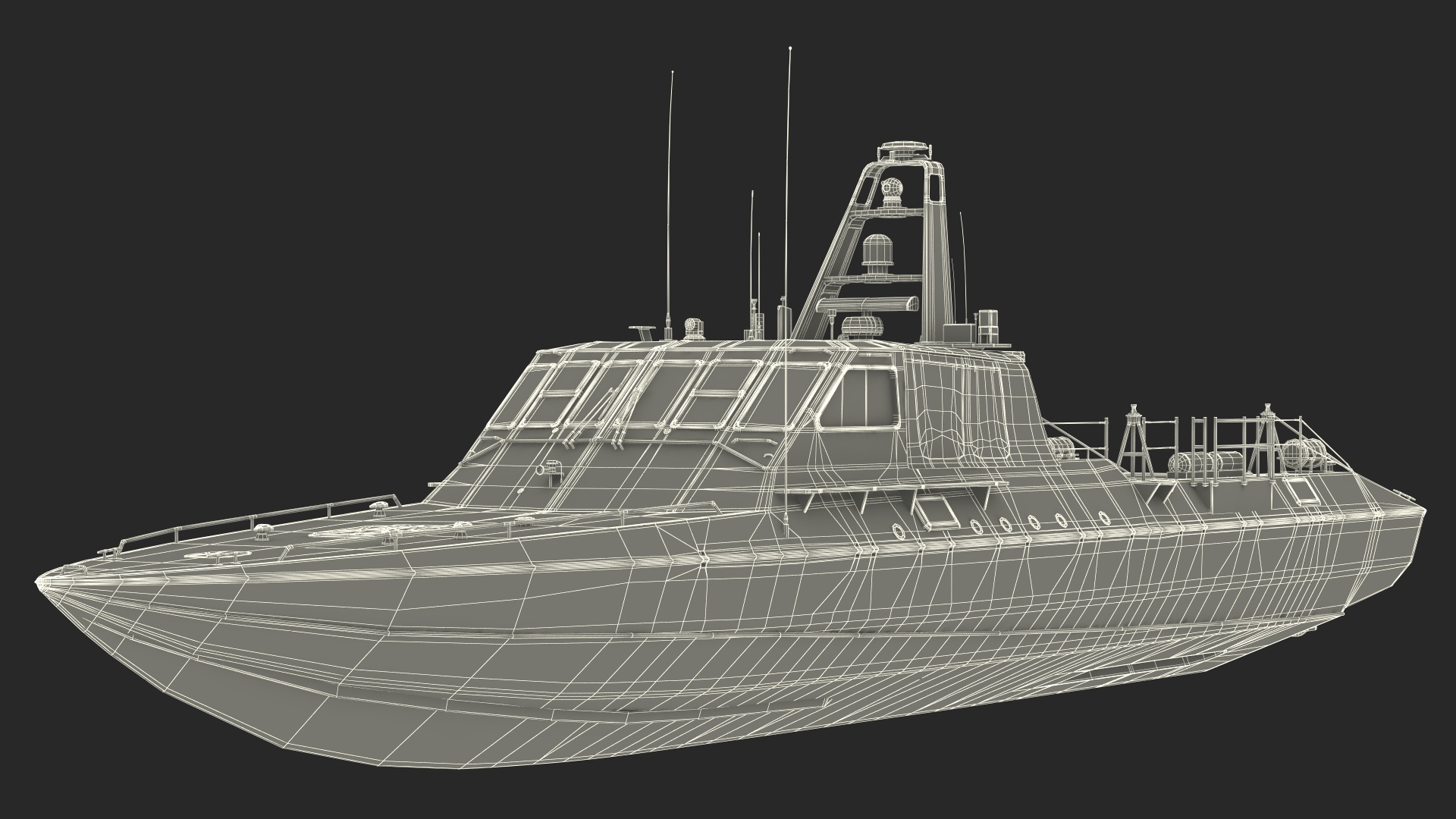 3D model Military Boat Mark V Camo Dark