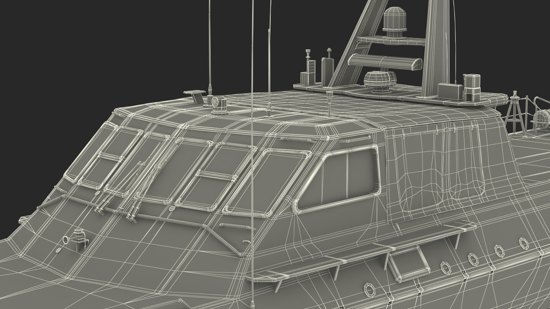 3D model Military Boat Mark V Camo Dark